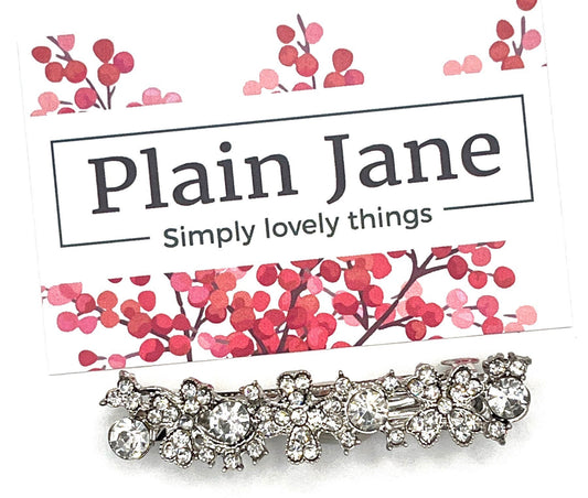 Vintage Diamanté Filigree Hair Clip - Bridgerton Style