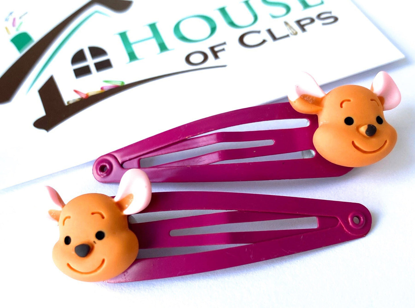 Kangaroo Hair Clips - Roo Barrettes - Roo Disney Gift -  Disney hair  clips - Disney gifts - Winnie the Pooh gift - Disney hair accessories