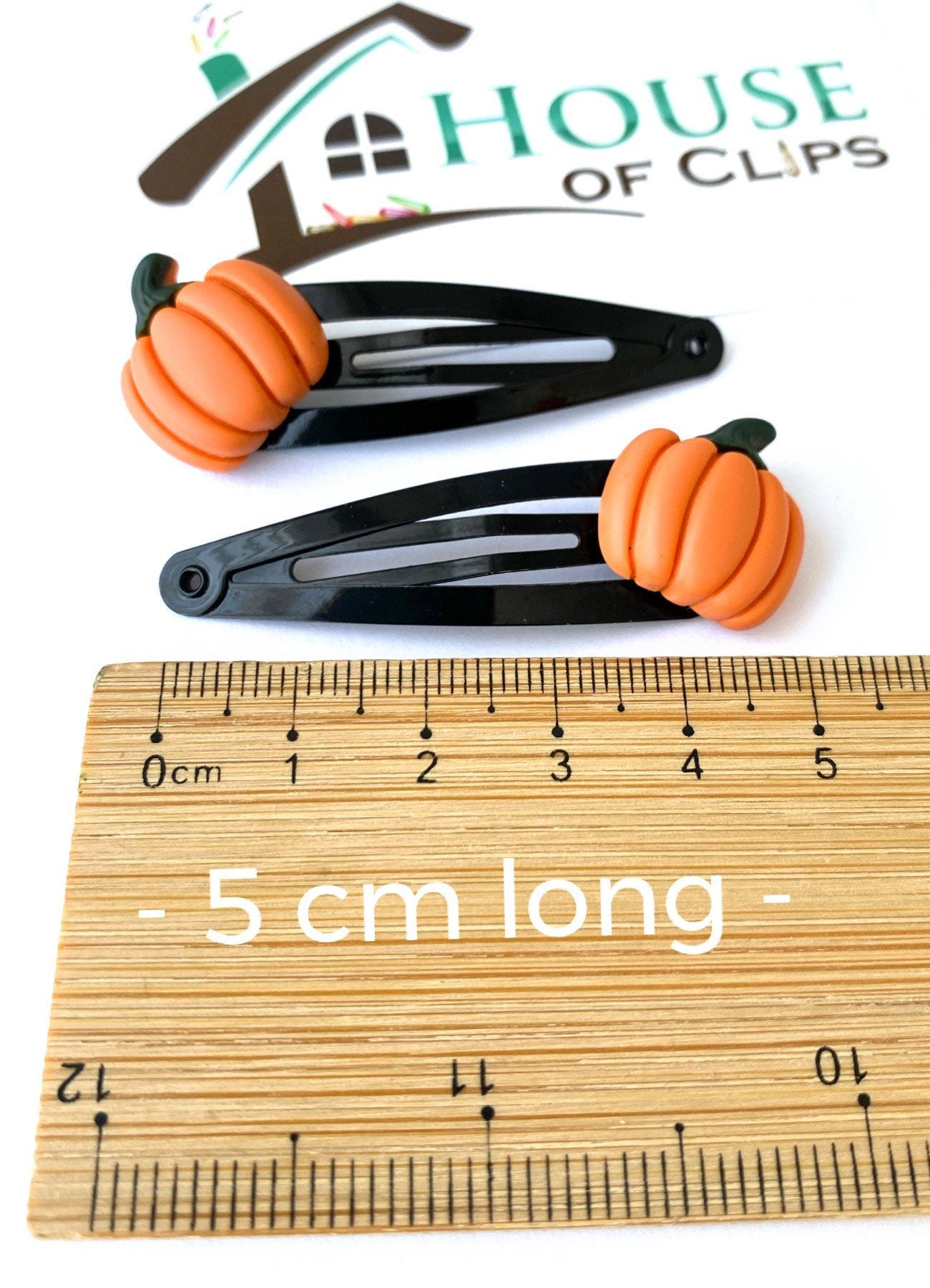 Spooky Pumpkin Hair Clips - Halloween Pumpkin Hair Clips - Halloween Snap Clips - Non Scary Halloween Gift - Halloween Party Hair