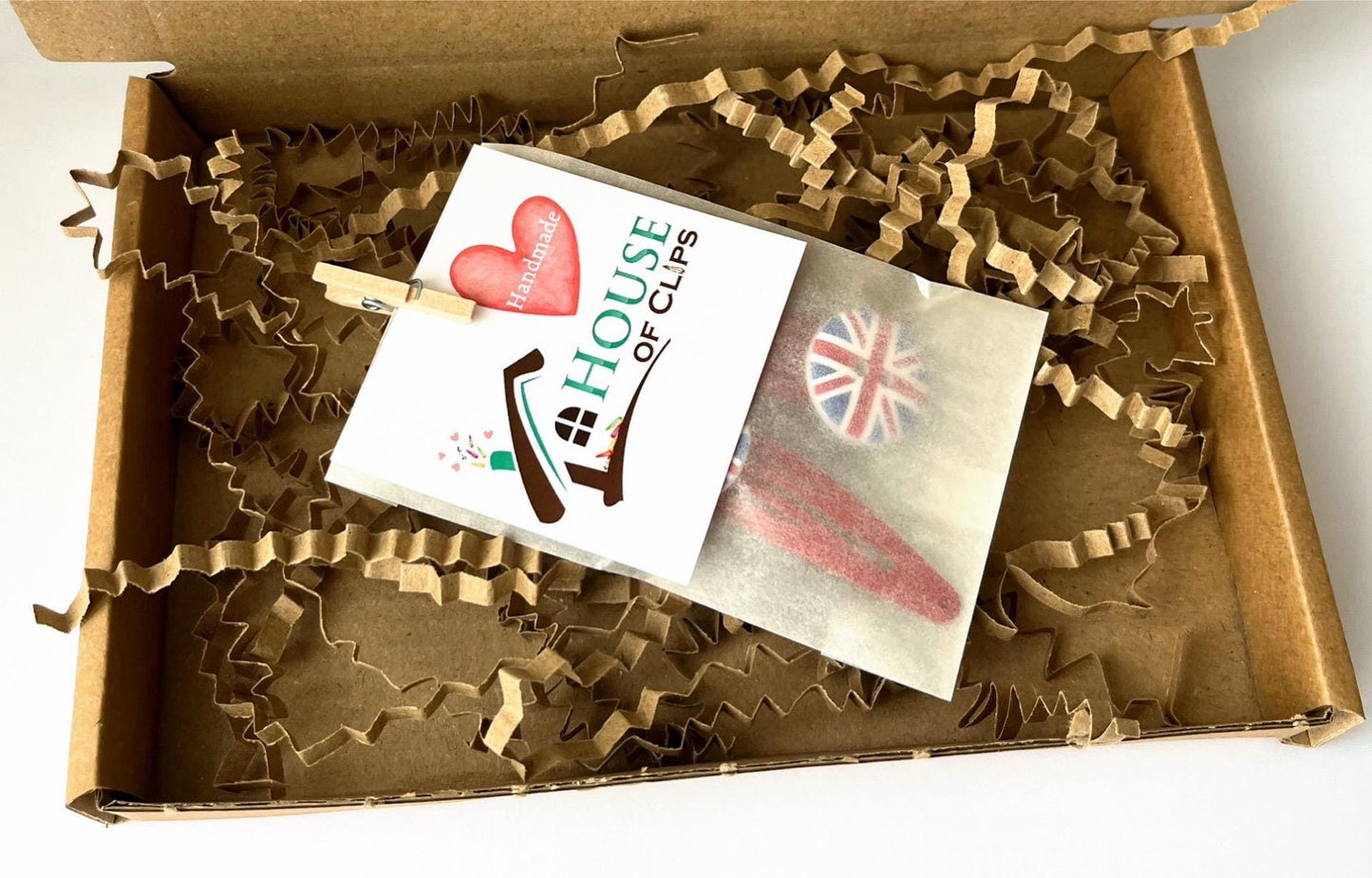 Union Jack Button Hair Clips: British Flag Hair Accessory