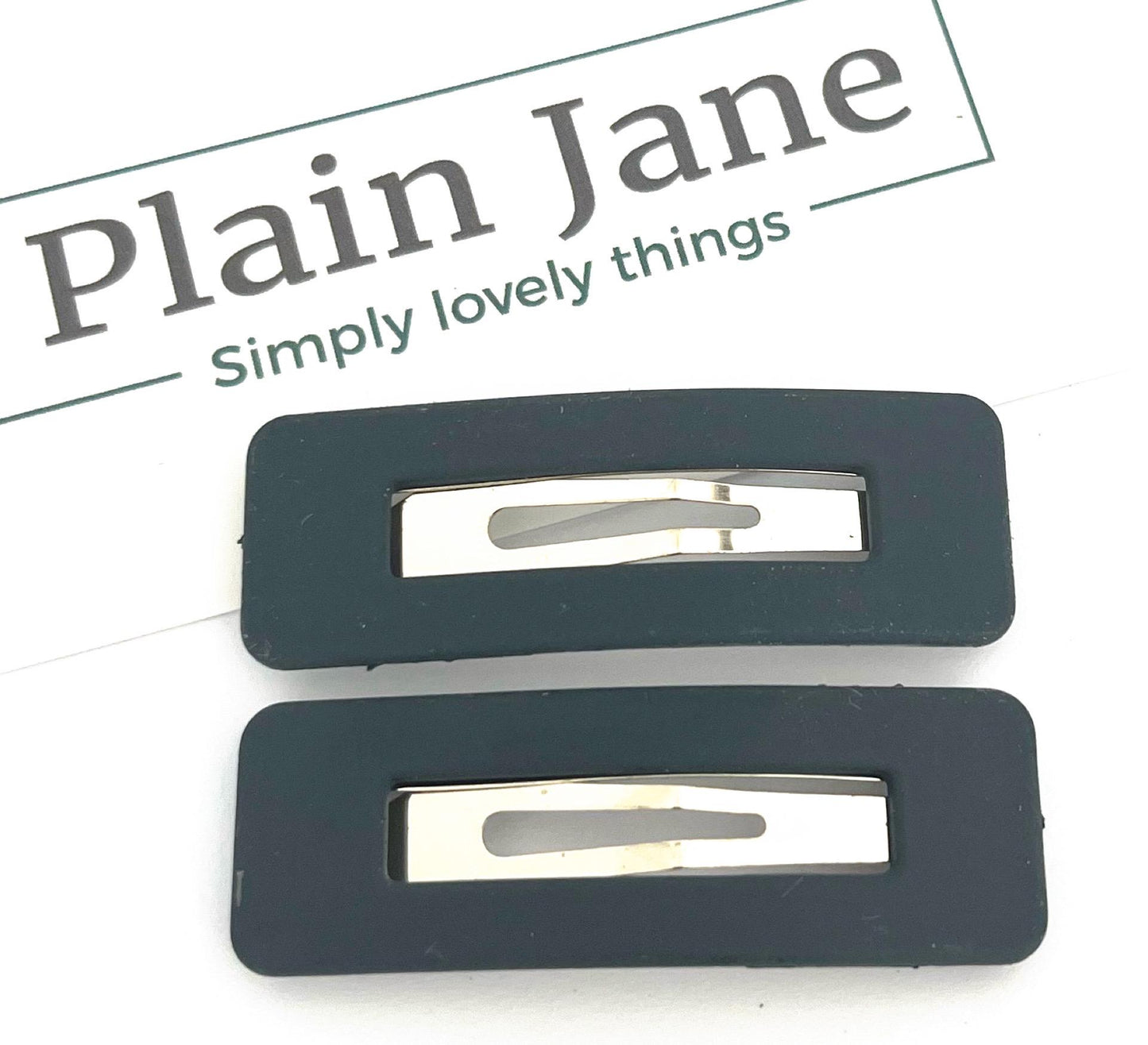 Plain Jane Date Clips x2 - 50s Style Hair Clips - Plain Hair Clips - Strong Ladies Hair Clips - Vintage Style Hair Clips - Fringe Hair Clips