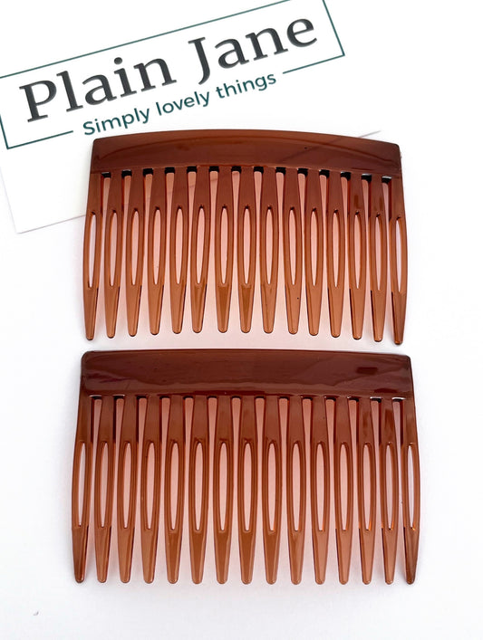 Vintage Hair Combs Set of 2, Retro Side Combs, Strong Hold French Comb, Easy Updo Hair Accessory, Ladies Hair Comb