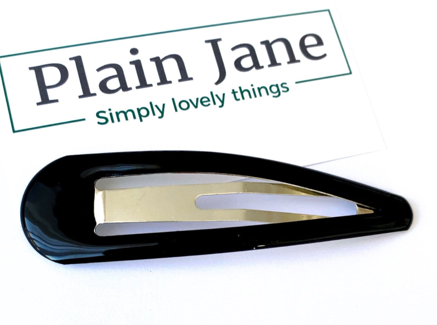 Giant Hair Clip: Black or Tortoiseshell Fringe Clip (8.5cm)