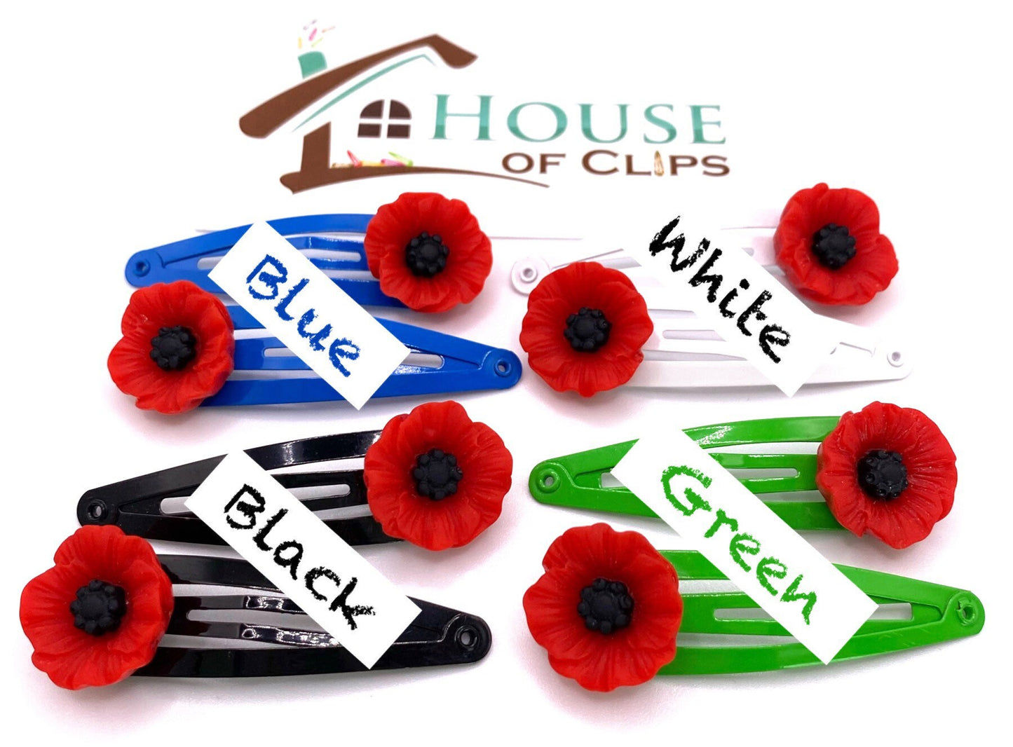 Poppy Hair Clips (Set of 2) - Remembrance Charity Gift
