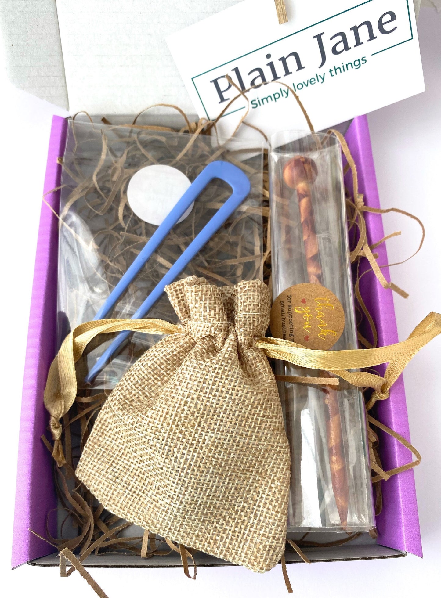 The Knitting Needle Hair Stick by Plain Jane - Natural Wooden Hair Stick - Wooden Bun Stick - Wooden Hair Stick with Ball End