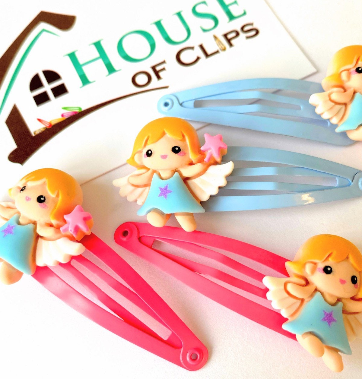 Tooth Fairy Hair Clips: Fairy Barrettes with Tiny Scroll Gift