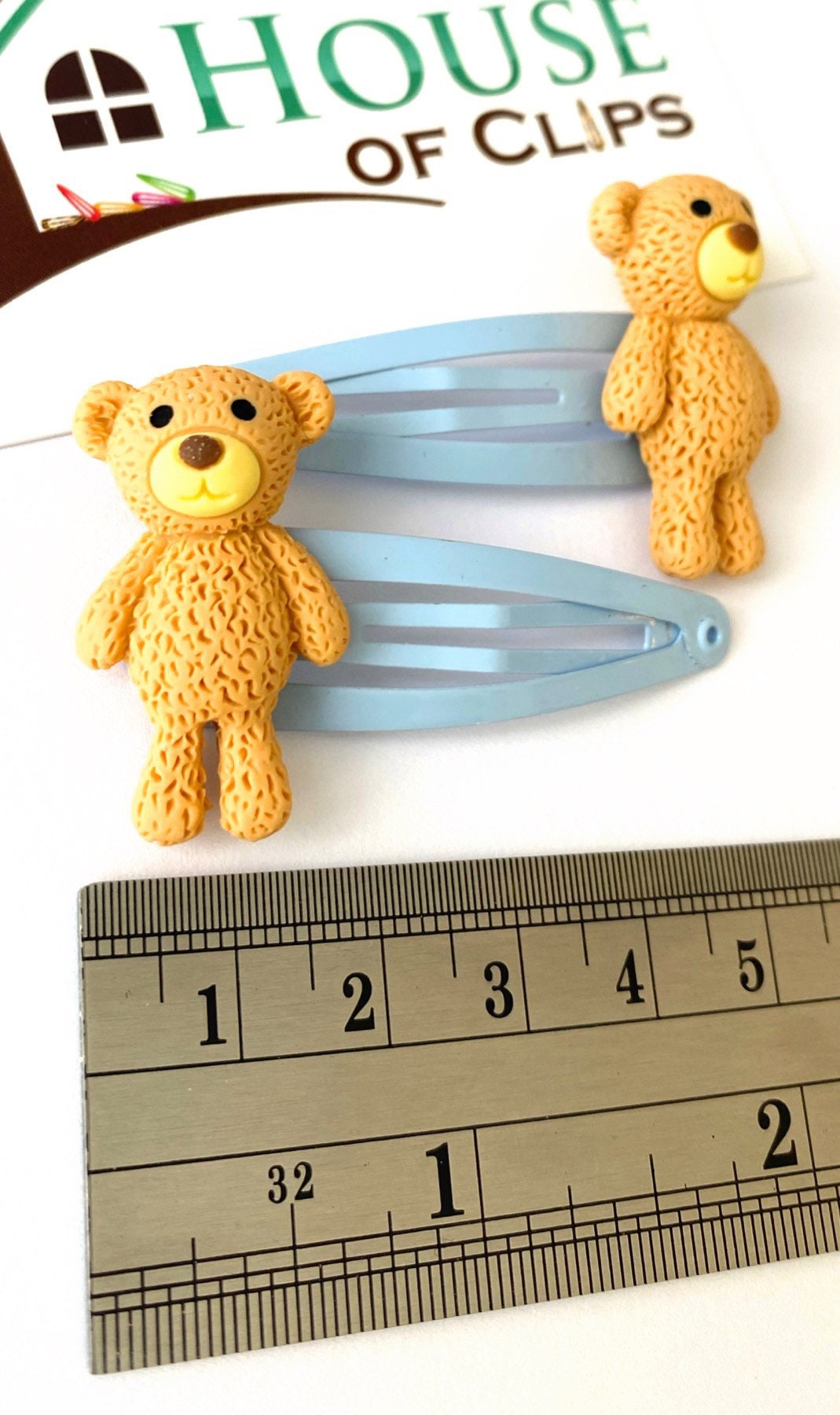 Teddy Bear Hair Clips: Fun Toy Hair Accessories (Set of 2)
