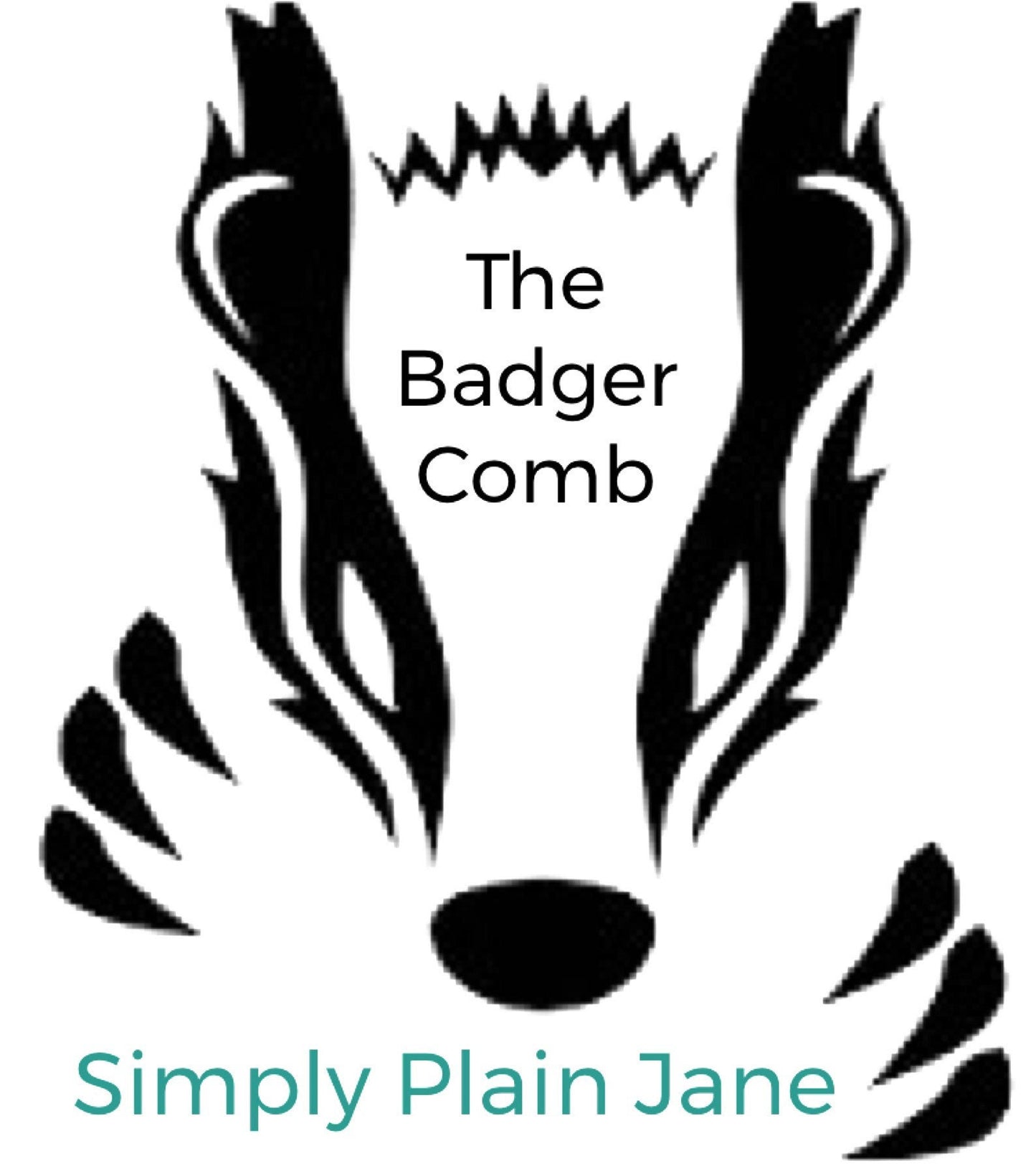The Badger Comb by Plain Jane x1 - Acrylic Black Hair Comb - Oyster Hair Comb - Black French Hair Comb - Black Comb