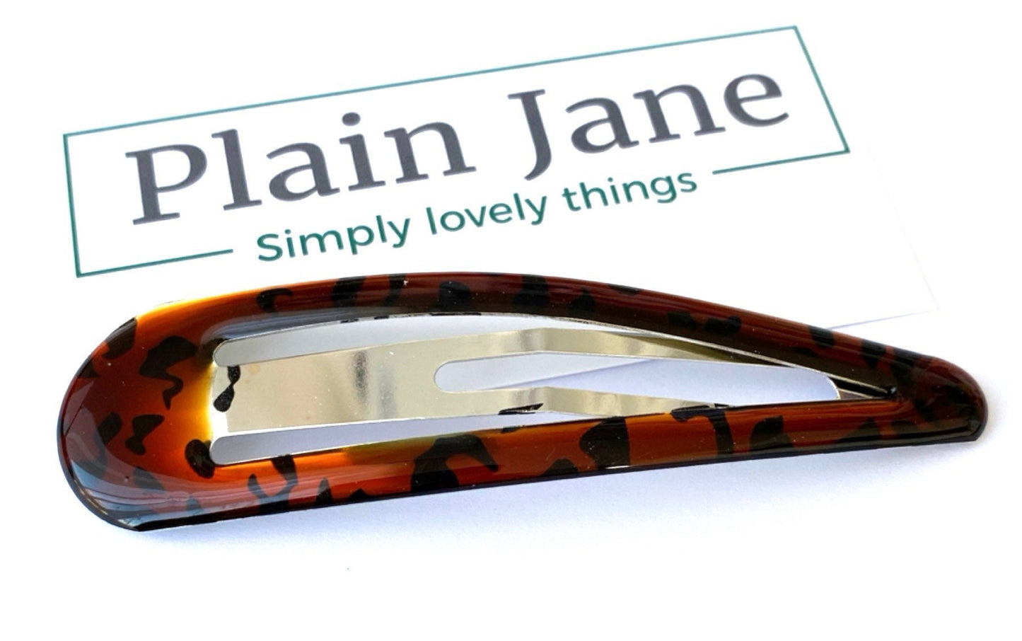 Giant Hair Clip: Black or Tortoiseshell Fringe Clip (8.5cm)