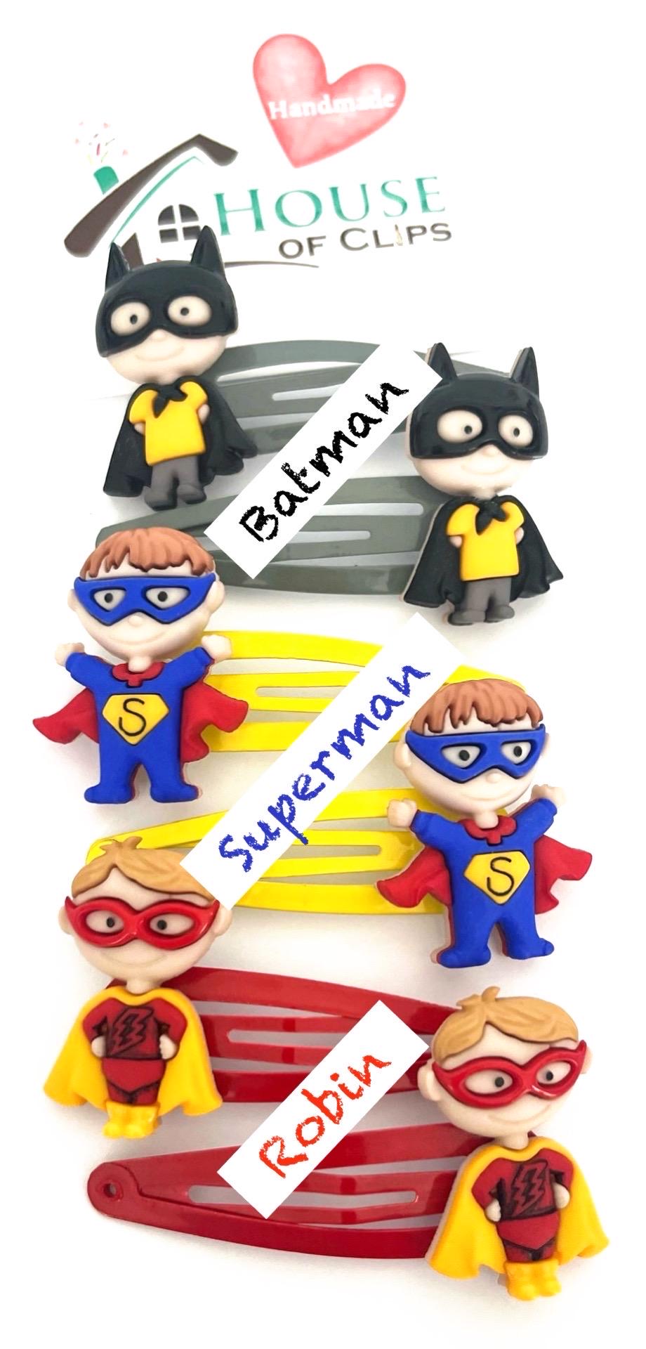 If You Can’t Be You, Be A Superhero x2 Clips, Boys Snap Clips, Boys Hair Clips, Marvel Superhero Barrettes, Perfect for boys with long hair