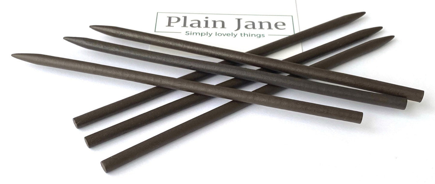 The Warrior Hair Stick by Plain Jane - Natural Wooden Hair Stick - Wooden Bun Stick - Wooden Hair Stick Black -