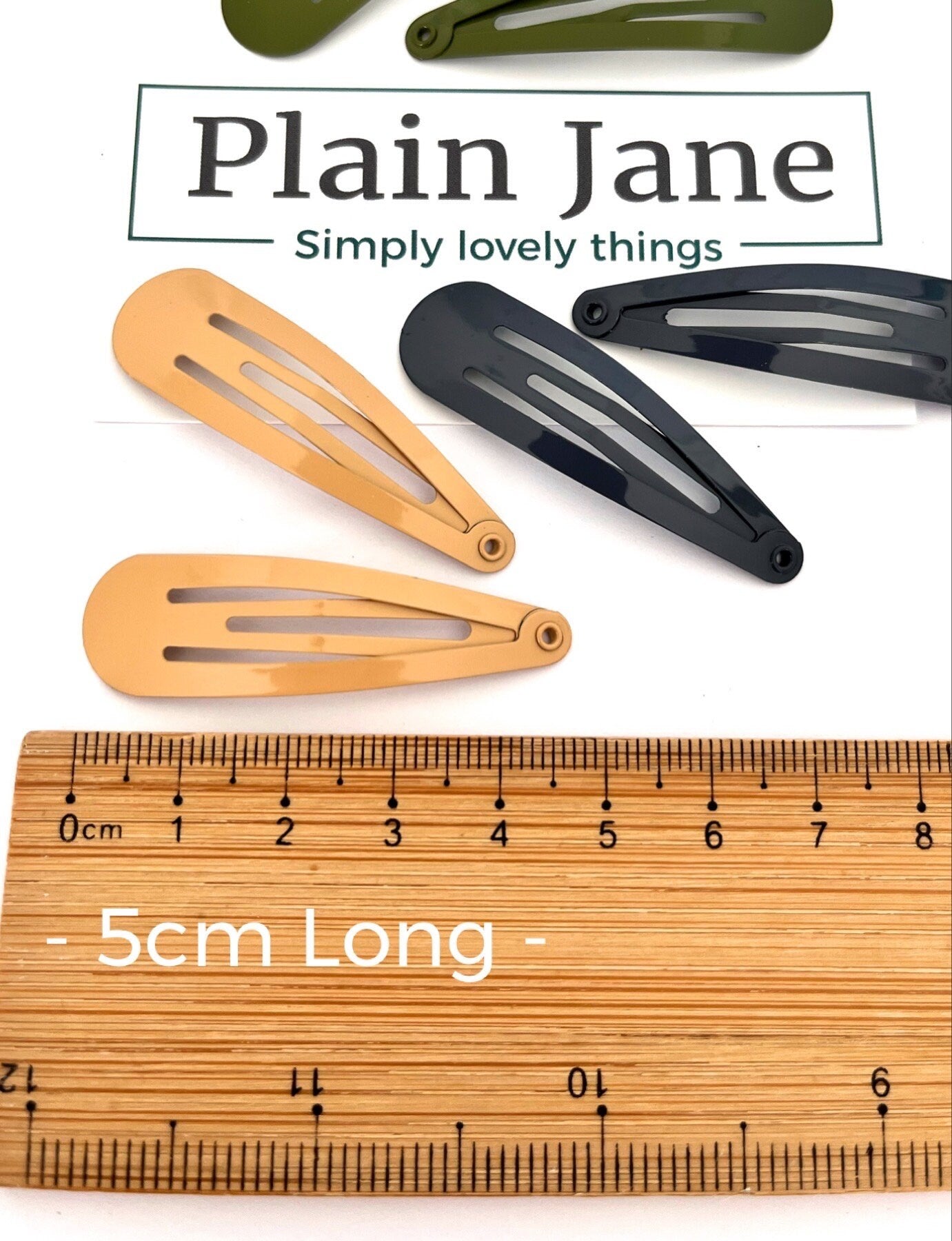Earth Tone Hair Clips: Yoga Fringe Slides by Plain Jane (Set of 6)
