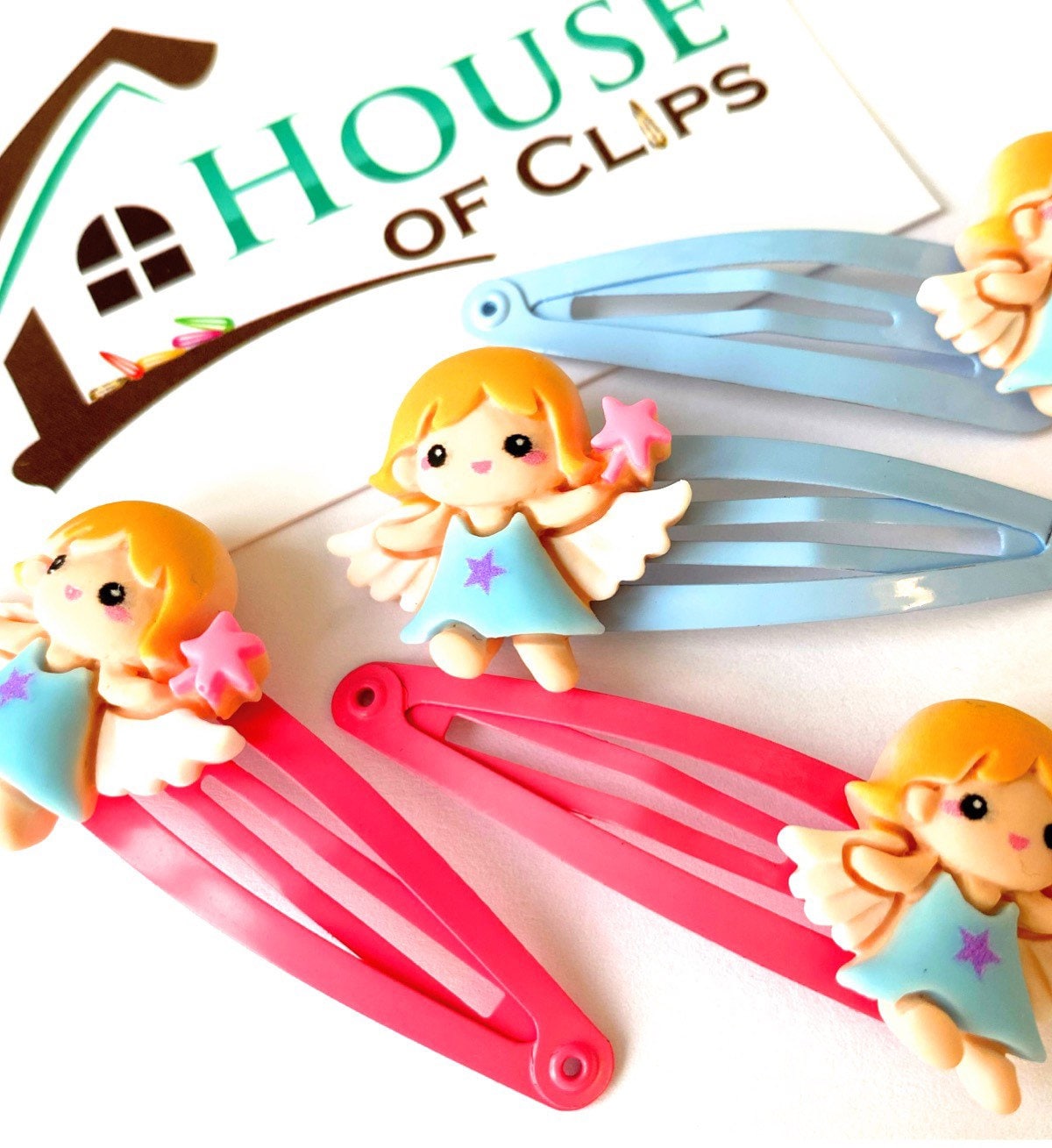 Tooth Fairy Hair Clips: Fairy Barrettes with Tiny Scroll Gift