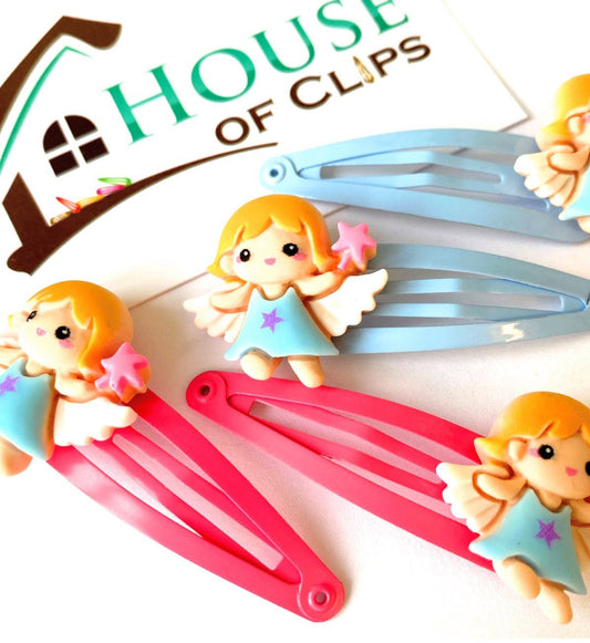 Tooth Fairy Hair Clips: Fairy Barrettes with Tiny Scroll Gift