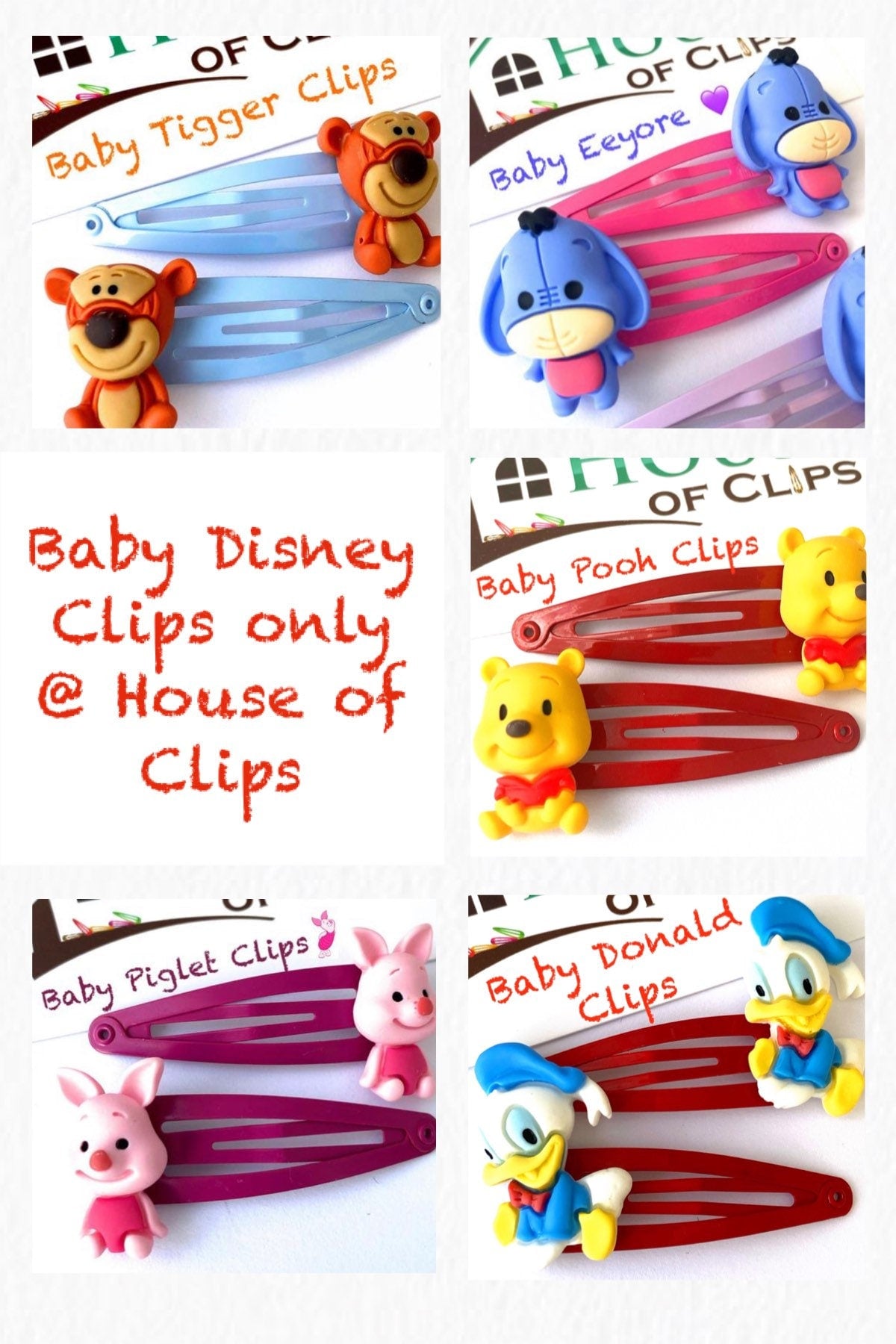 Tigger Hair Clips - Tiger Hair Clips - Baby Tigger Hair Clips - Tigger Barrettes - Disney Snap Clips - Hair ClipsGift - Tigger