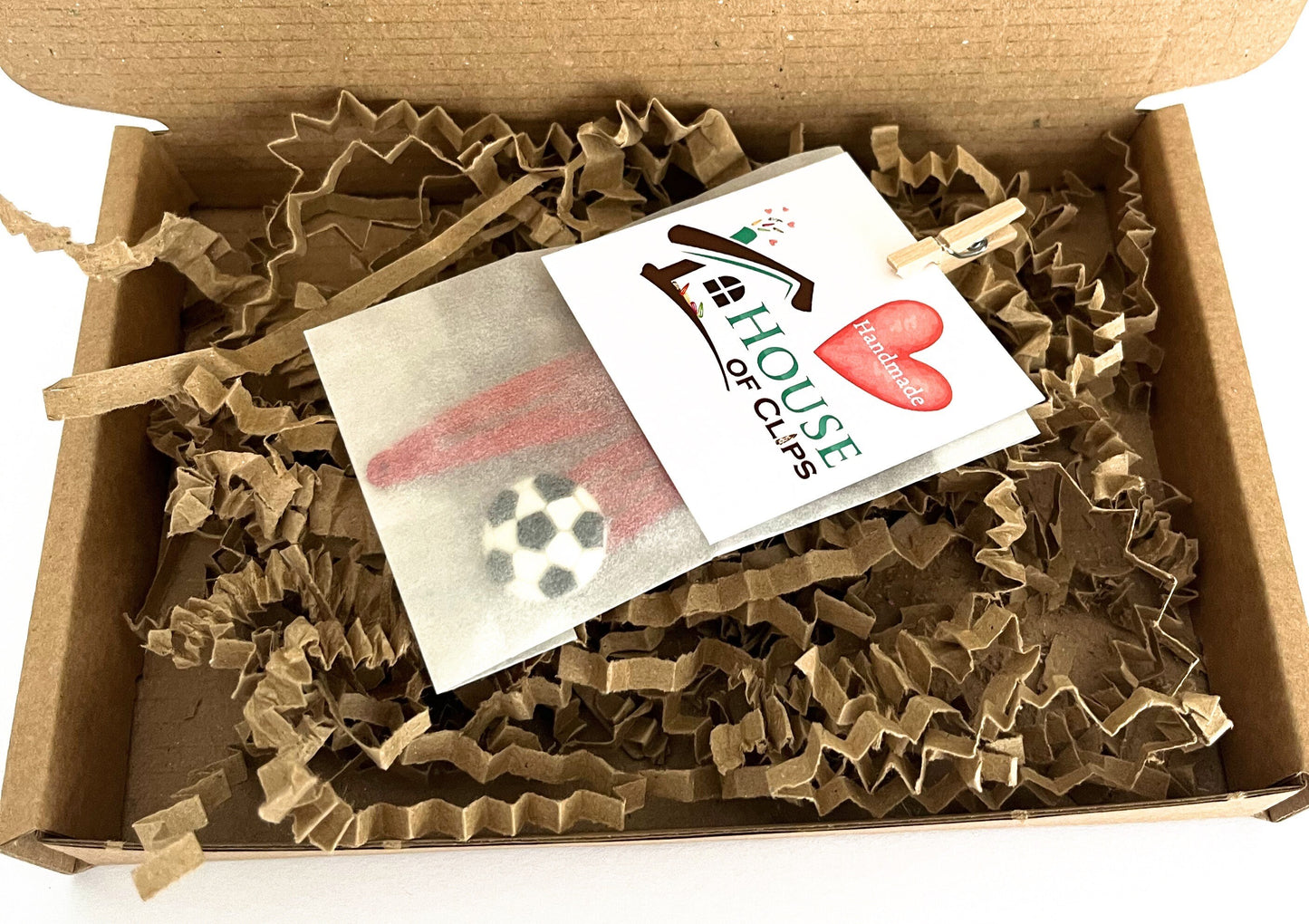 Football Hair Clips: Soccer Snap Barrettes - Gift for Girls (x2)