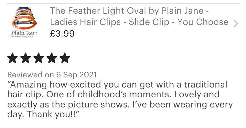Plain Jane Acrylic Hair Clip: Feather Light Twist Slide