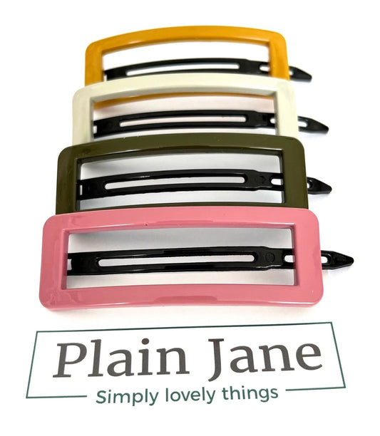 The Feather Light Rectangle by Plain Jane - Ladies Hair Clips - Slide Clip - You Choose Hair Clips - Large Hair Clips - Minimalist Clip -