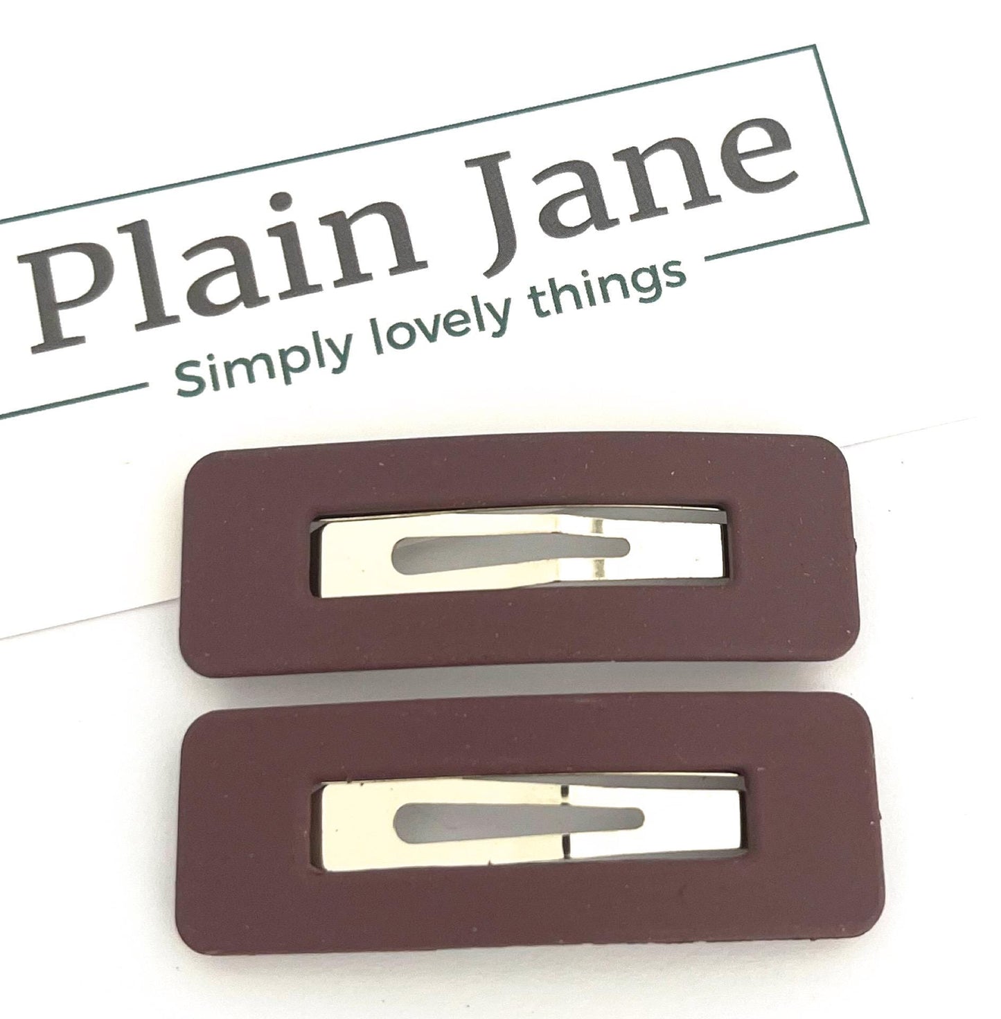 Plain Jane Date Clips x2 - 50s Style Hair Clips - Plain Hair Clips - Strong Ladies Hair Clips - Vintage Style Hair Clips - Fringe Hair Clips