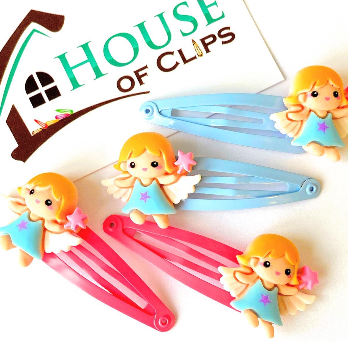 Tooth Fairy Hair Clips: Fairy Barrettes with Tiny Scroll Gift