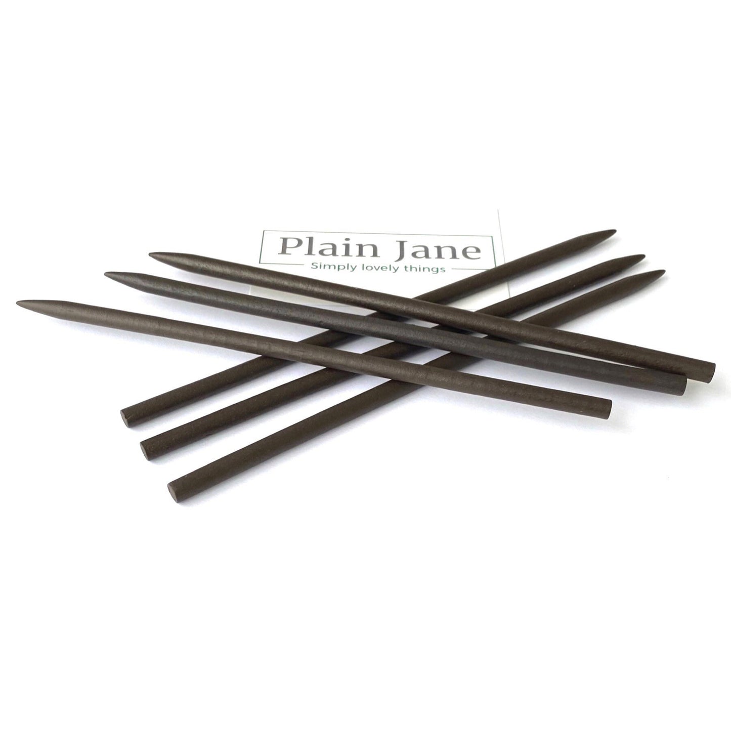 The Warrior Hair Stick by Plain Jane - Natural Wooden Hair Stick - Wooden Bun Stick - Wooden Hair Stick Black -