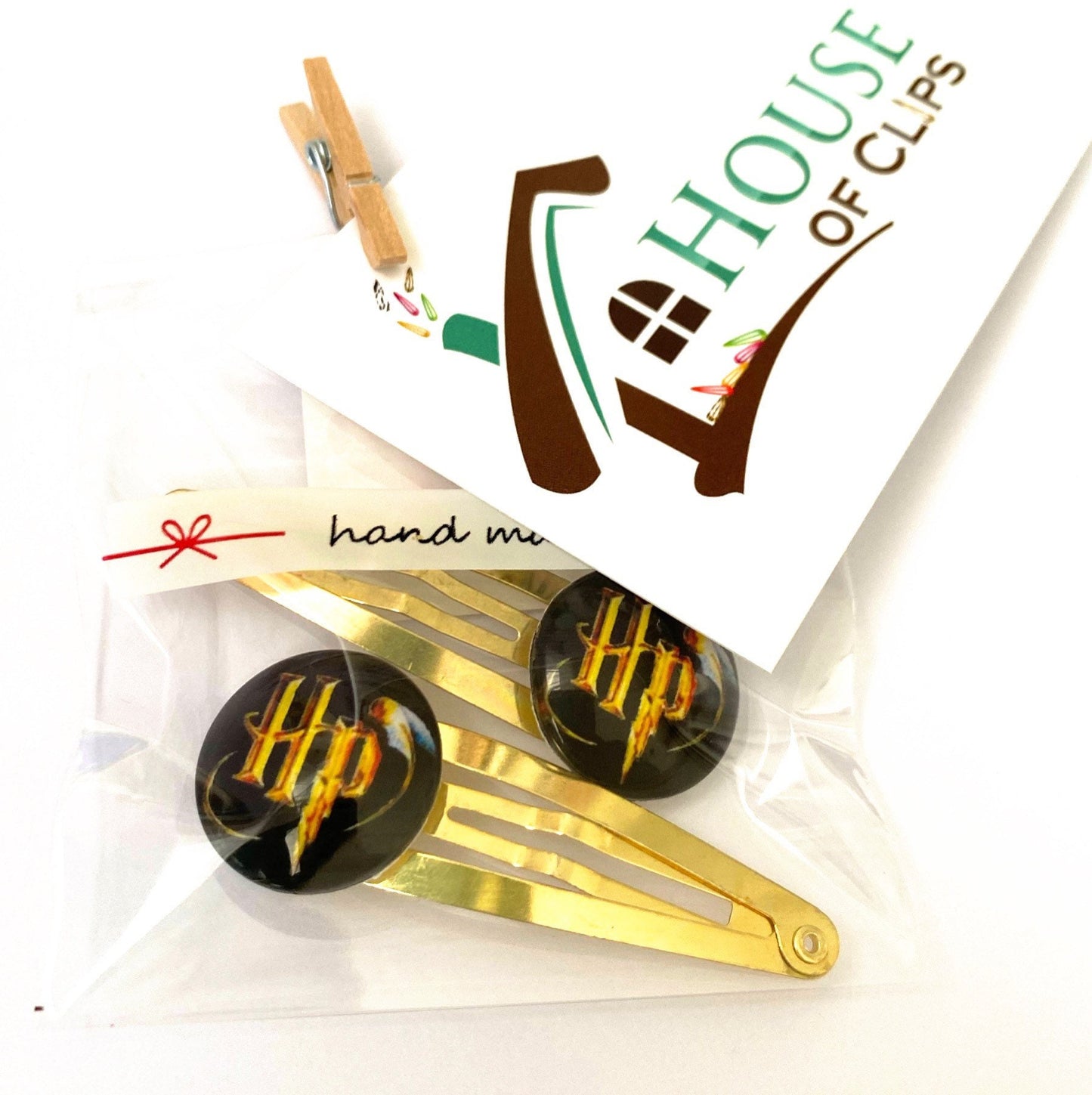 Witch and Wizard Clips x2 - Wizard Hair Clips - Boys and Girls Hair Clips - Harry Potter - Witch Hair Clips - Hermione Granger Gift -