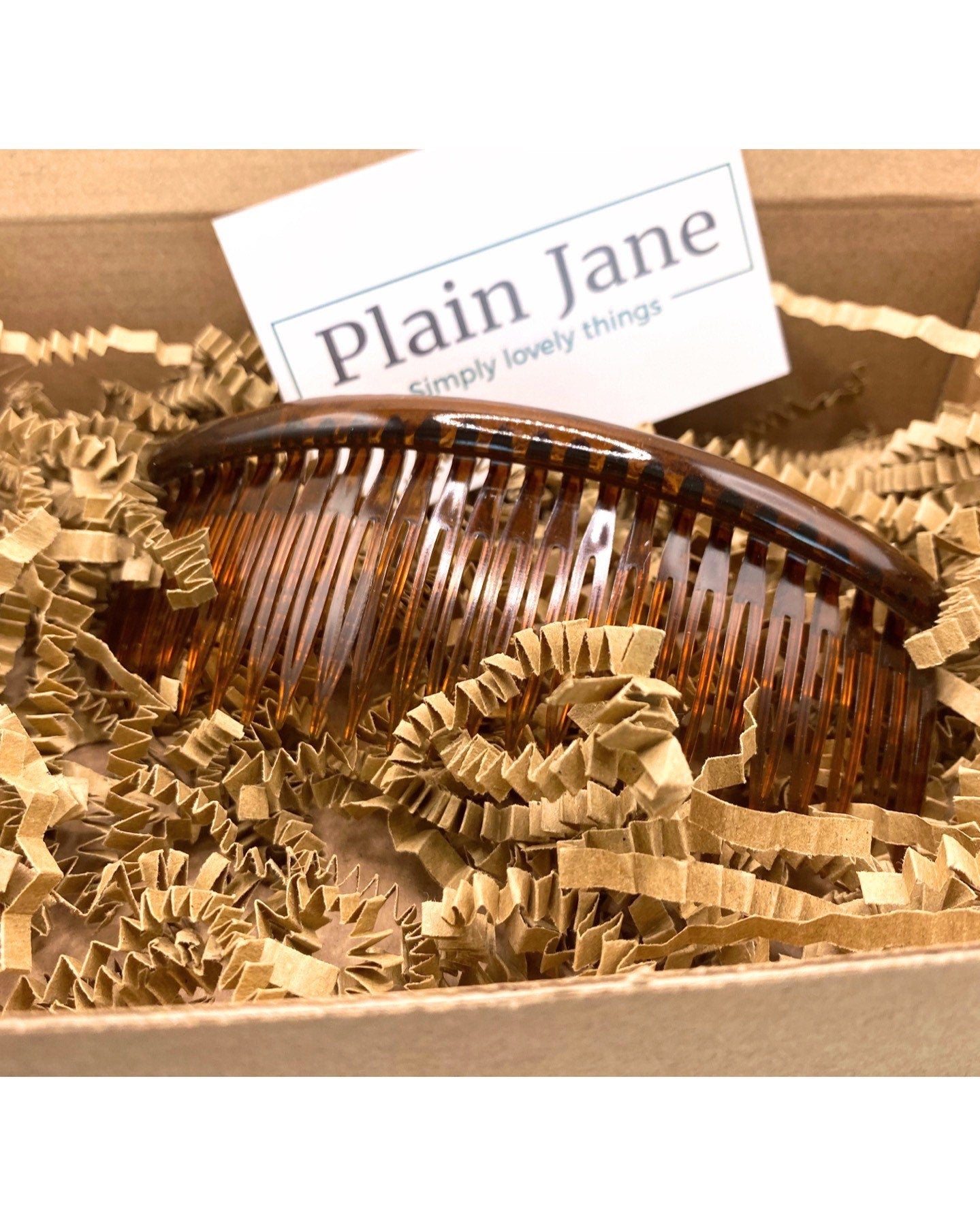 The Odyssey Tortoiseshell Hair Comb by Plain Jane x2 - Tortoiseshell Large Hair Comb - Vintage Style Large Hair Comb - Giant Hair Comb
