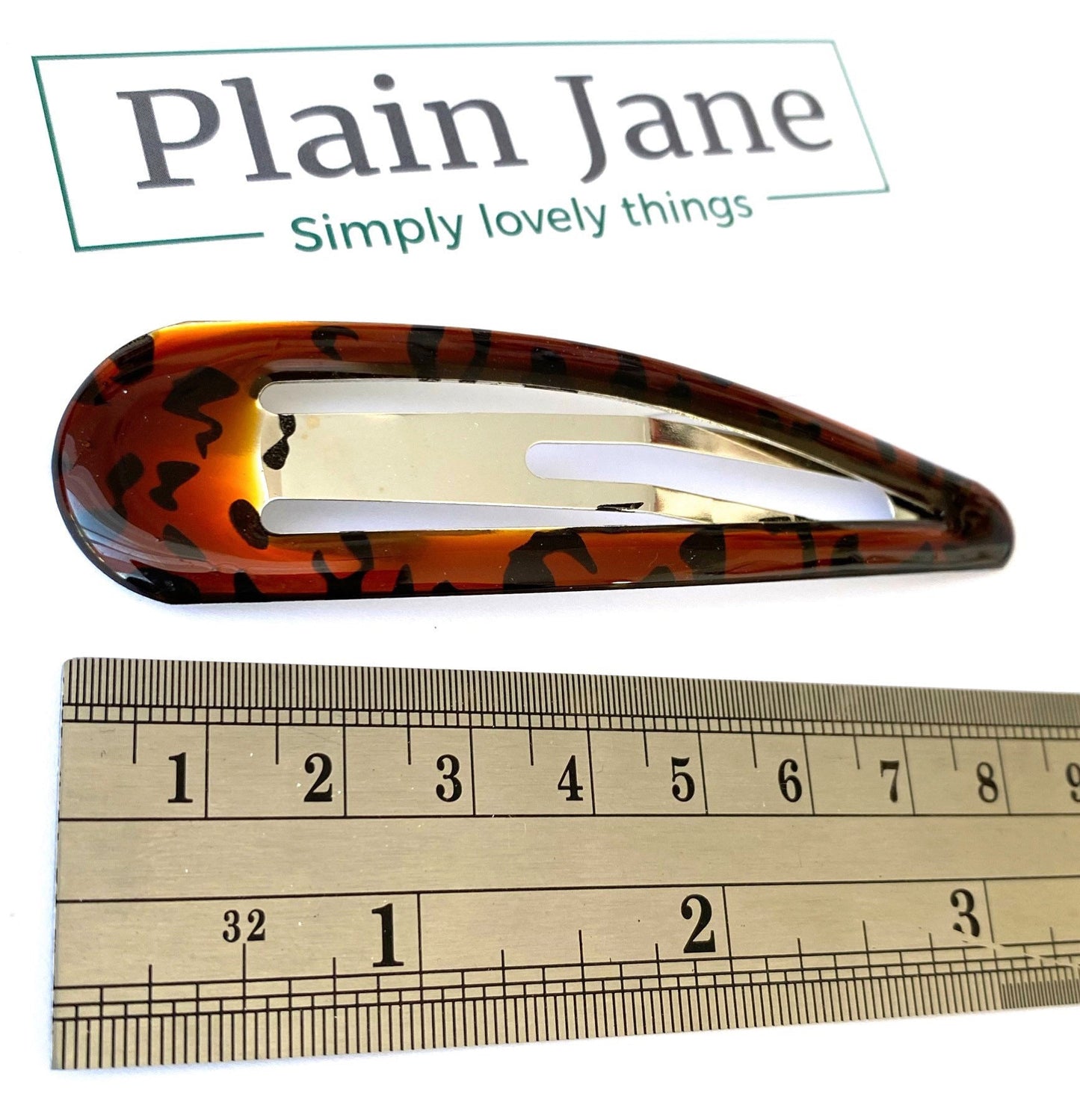 Giant Hair Clip: Black or Tortoiseshell Fringe Clip (8.5cm)