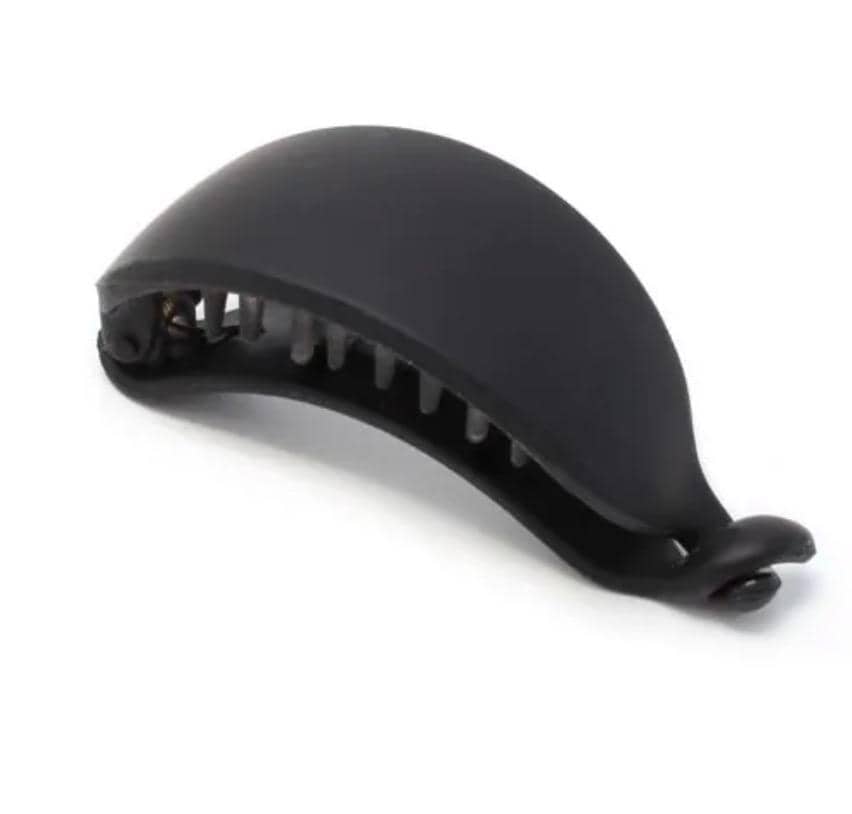 Plain Jane Black Oyster Hair Claw - Strong Minimalist Hair Clip - Recyclable Plastic Hair Accessory - 8 cm Hair Claw - Sustainable hair clip