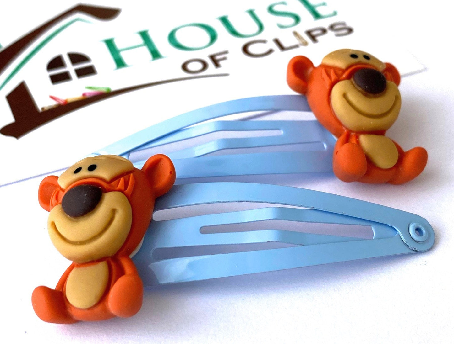 Tigger Hair Clips - Tiger Hair Clips - Baby Tigger Hair Clips - Tigger Barrettes - Disney Snap Clips - Hair ClipsGift - Tigger