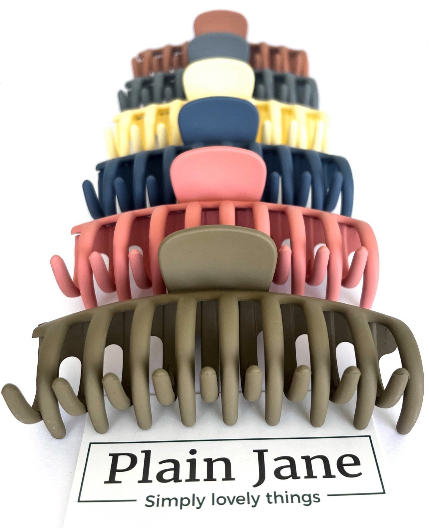 Honeysuckle Hair Claw Reimagined - Plain Jane Clip- Vintage Hair Claw - Resin Plain Hair Clips - Large Strong Hair Claw - Minimalist Claw