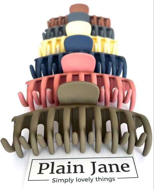 Honeysuckle Hair Claw Reimagined - Plain Jane Clip- Vintage Hair Claw - Resin Plain Hair Clips - Large Strong Hair Claw - Minimalist Claw