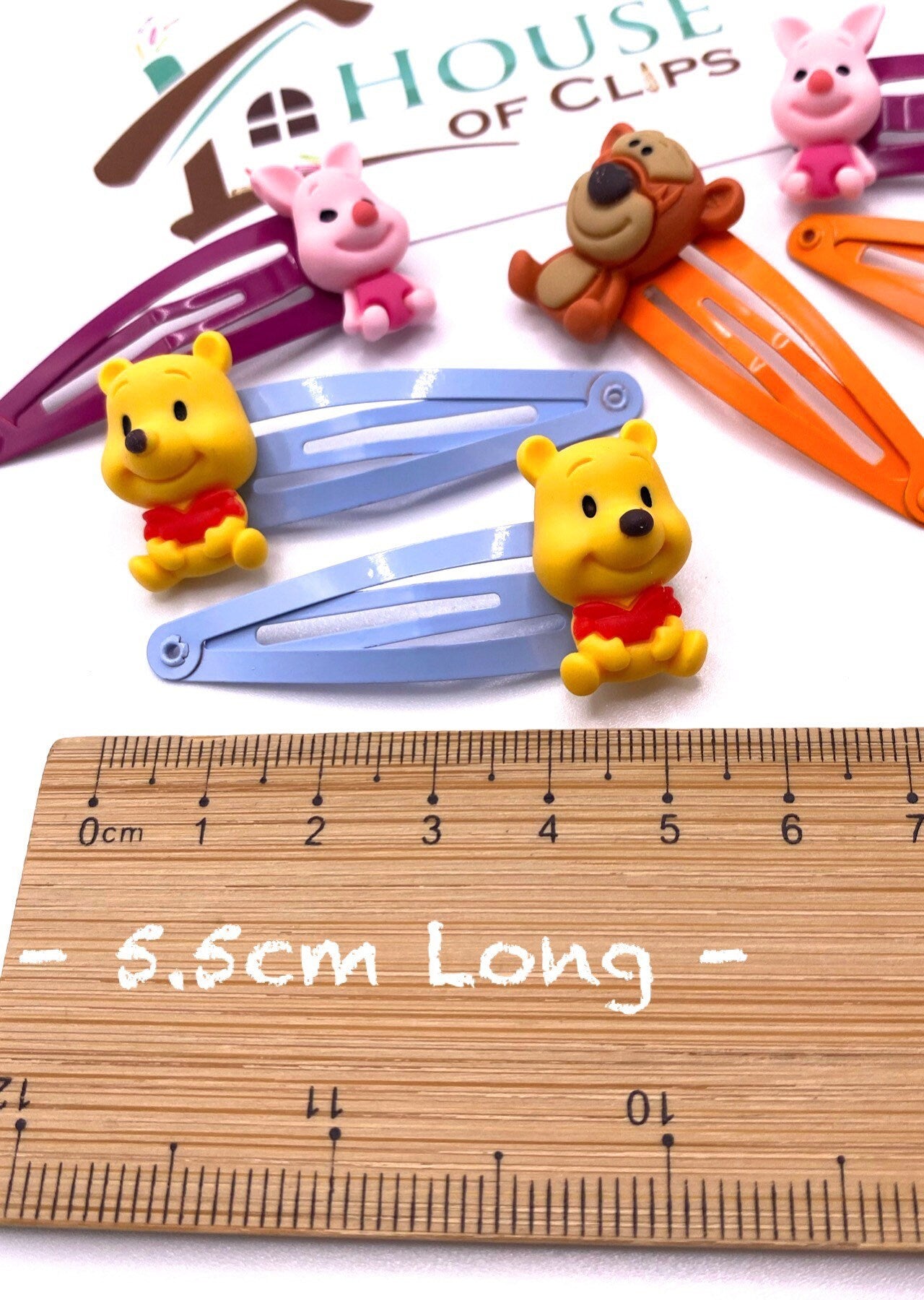 Gift Set Animal Babies x3 Sets - Piglet Hair Clips - Tigger Gift Set - Pooh Barrettes - Disney Snap Clips -