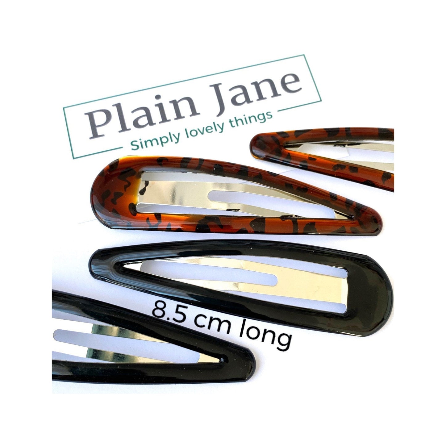 Giant Hair Clip: Black or Tortoiseshell Fringe Clip (8.5cm)