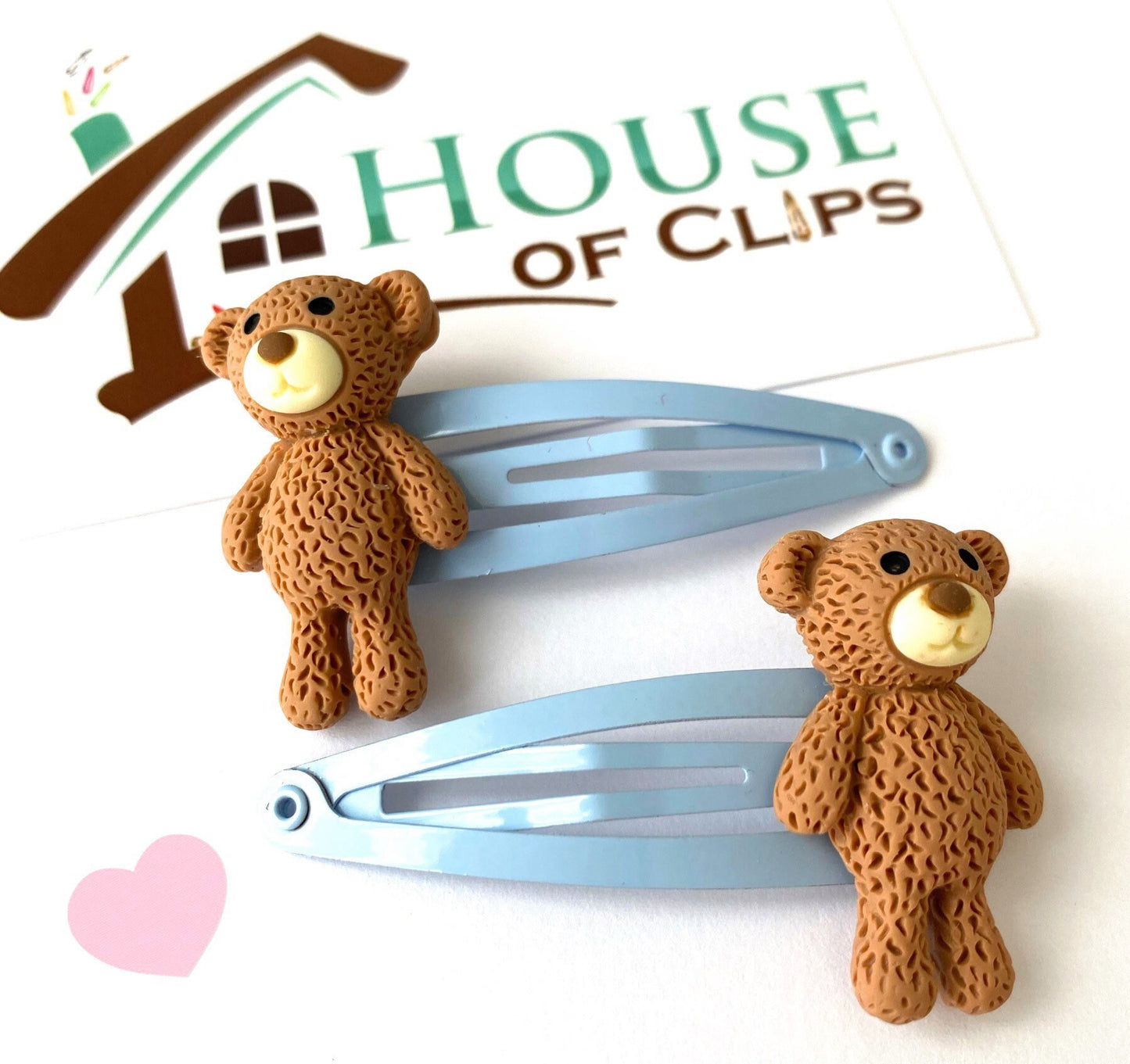 Teddy Bear Hair Clips: Fun Toy Hair Accessories (Set of 2)
