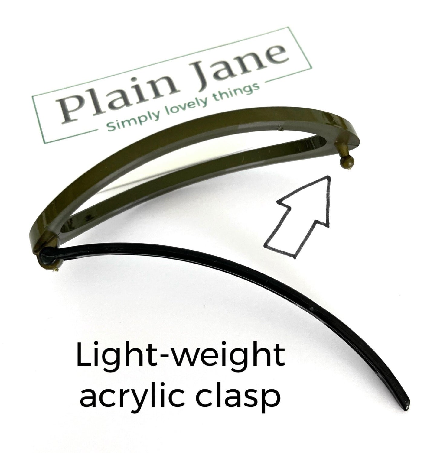 The Feather Light Rectangle by Plain Jane - Ladies Hair Clips - Slide Clip - You Choose Hair Clips - Large Hair Clips - Minimalist Clip -