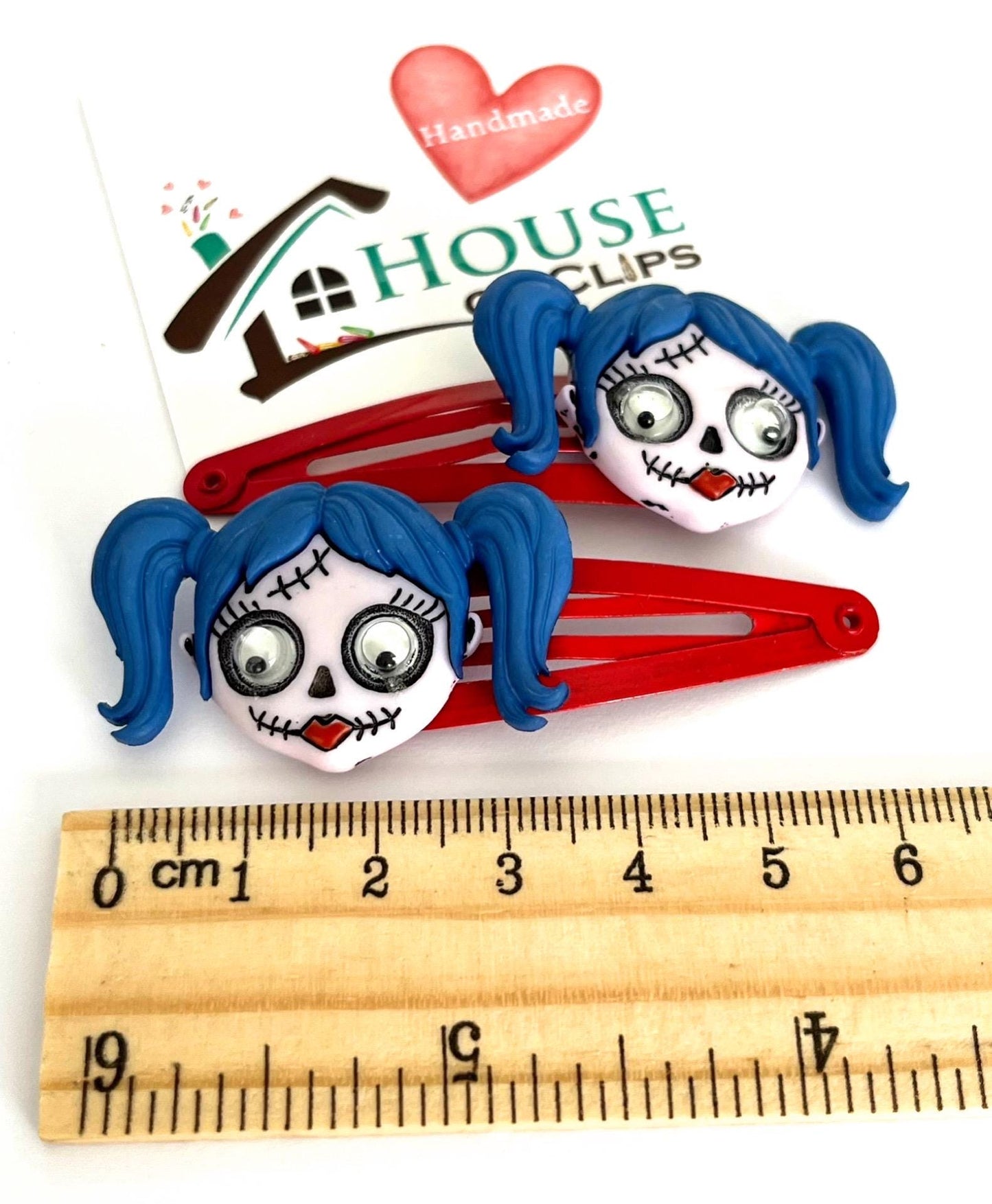 Zombie Goth Girl’s Friend Hair Clips, Set of 2 Halloween Skeleton Barrettes, Spooky Goth Hair Accessories, Creepy Cute Hair Clips for Girls,
