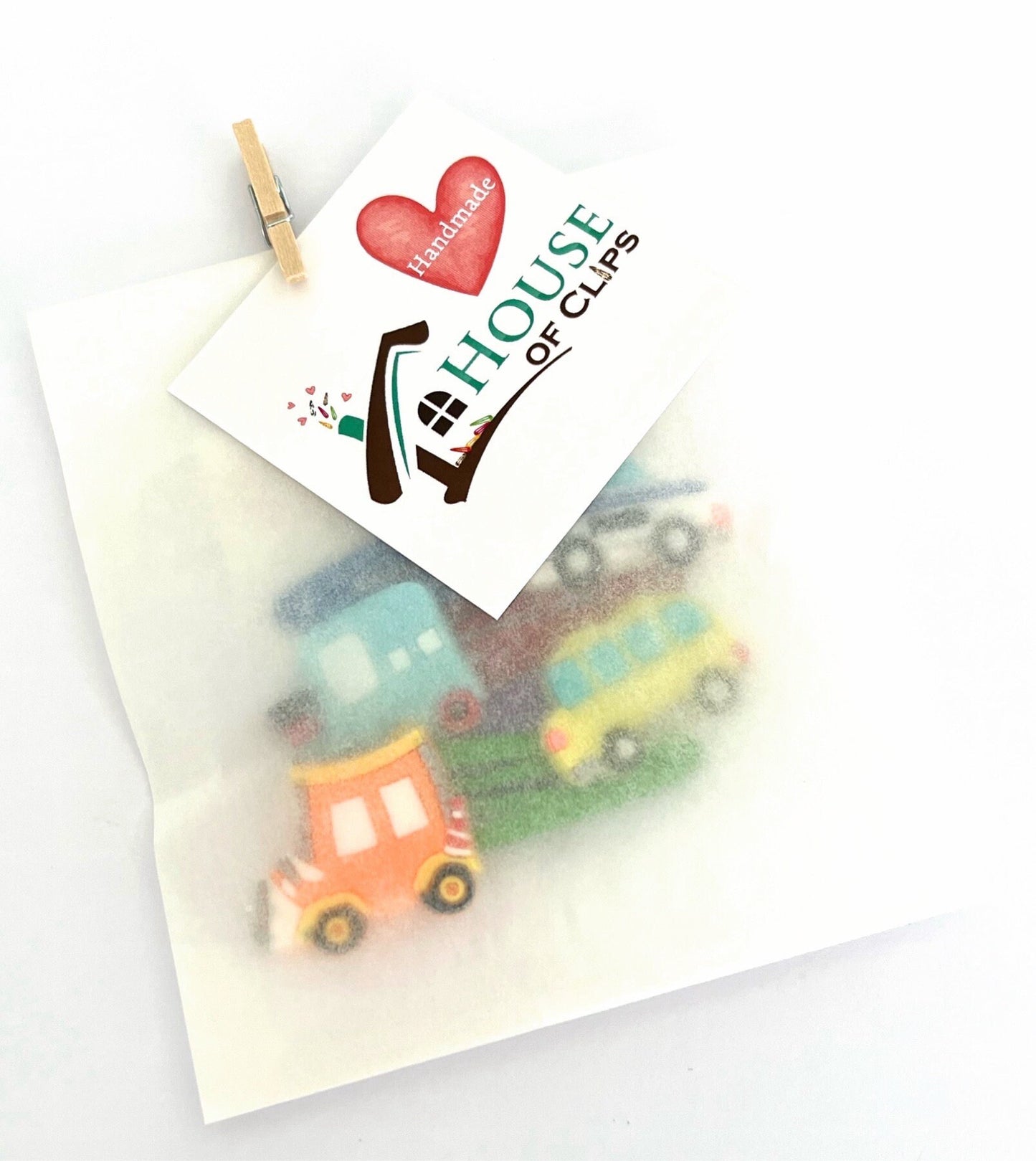 My Little Automobile Police Car Hair Clip Set x4 - Boys Hair Clips - Ambulance Hair Clips - Taxi Hair Slides - American Bus Barrettes