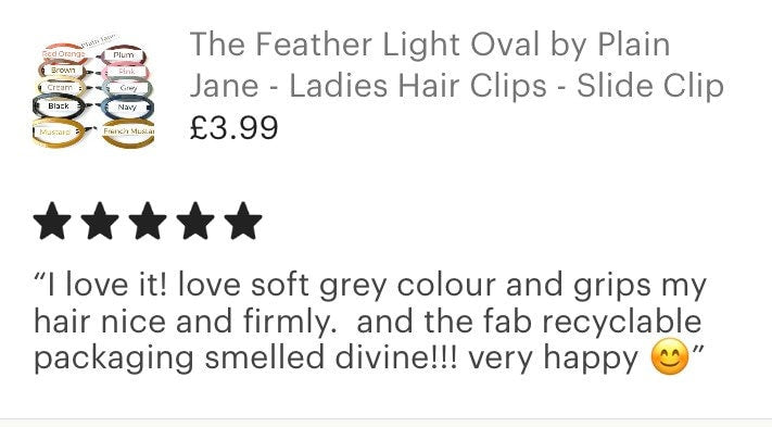 Plain Jane Acrylic Hair Clip: Feather Light Twist Slide