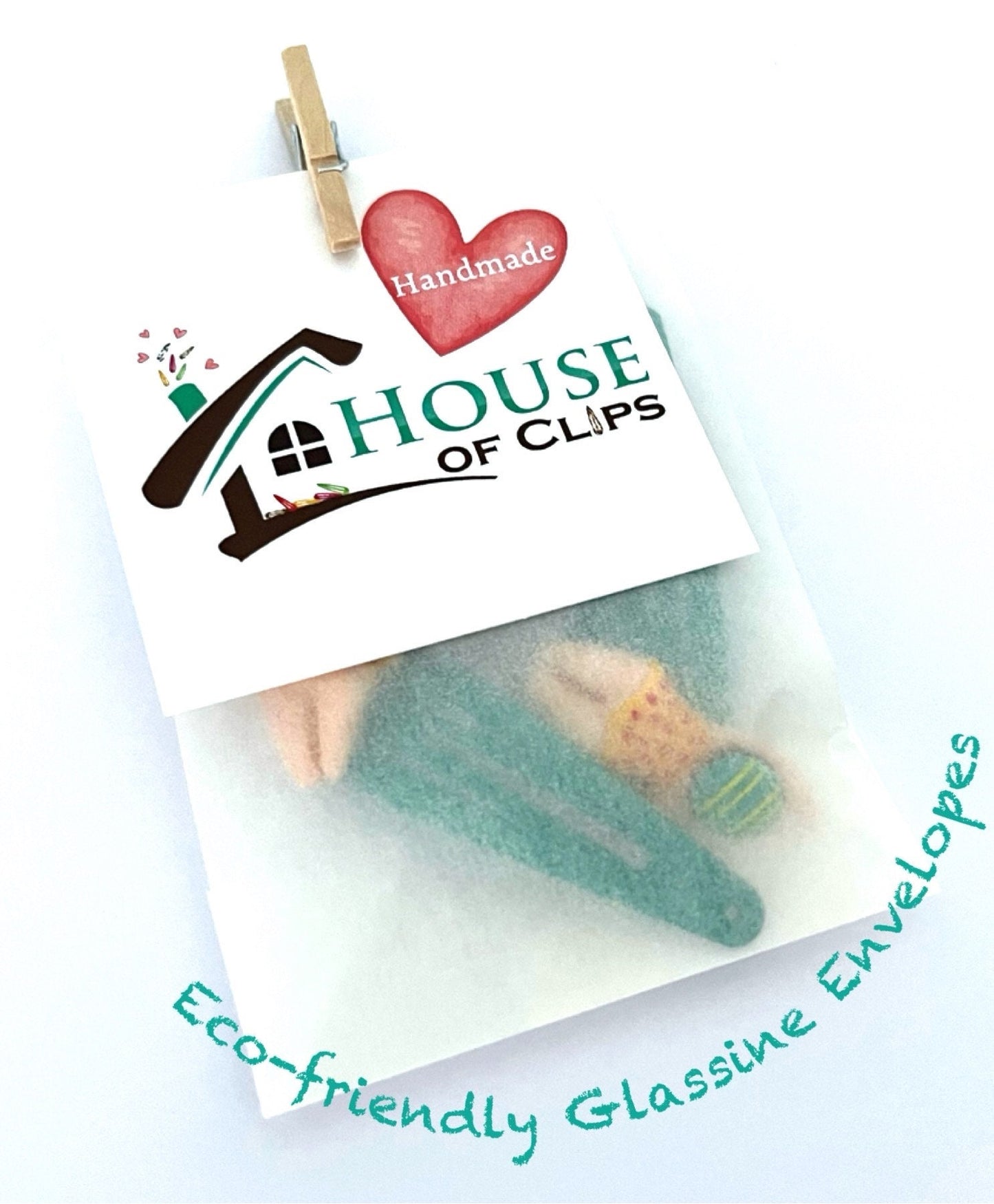 Wild Swimmer Hair Clips: Sea Green Snap Clips, Swim Gift (x2)