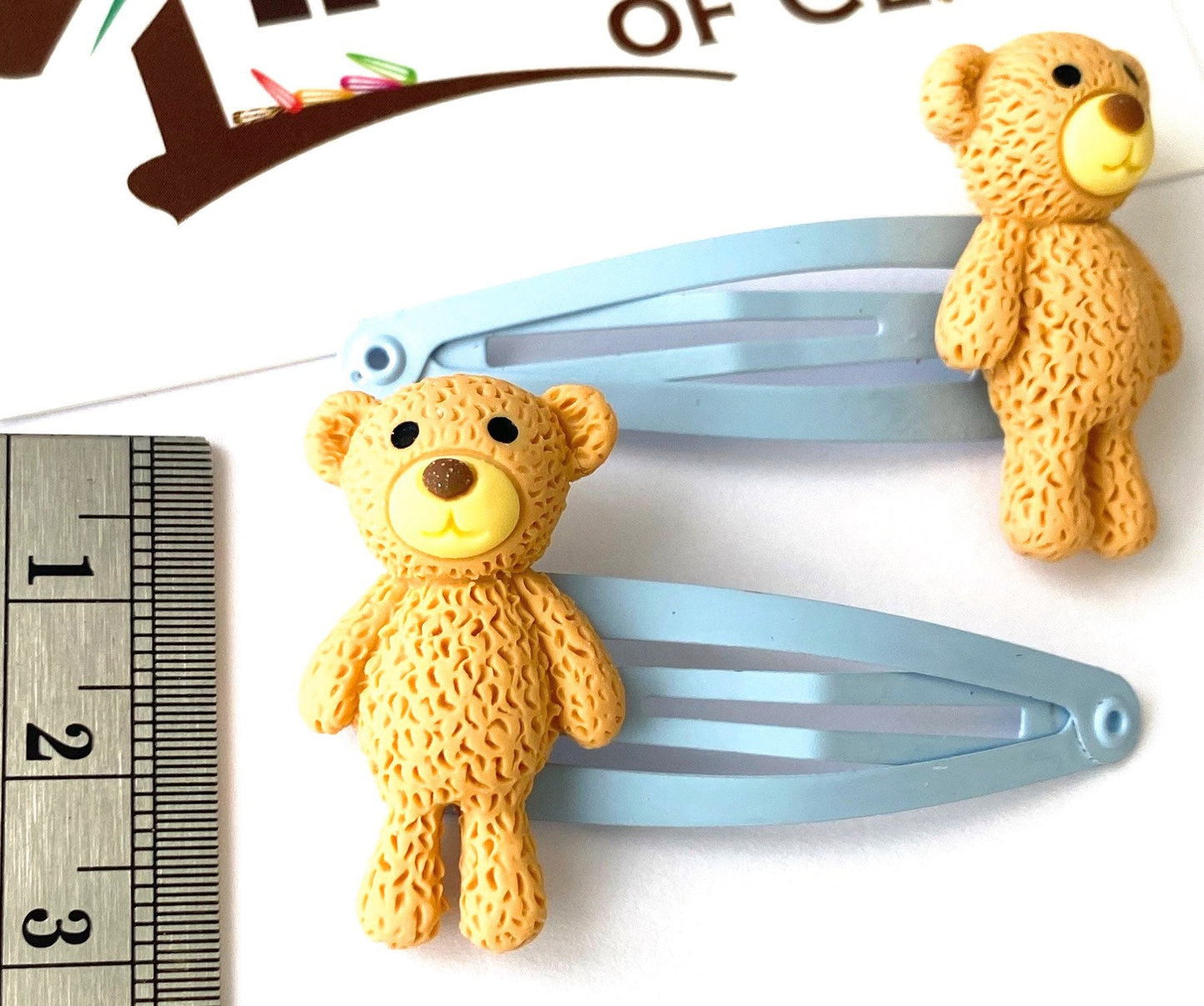 Teddy Bear Hair Clips: Fun Toy Hair Accessories (Set of 2)