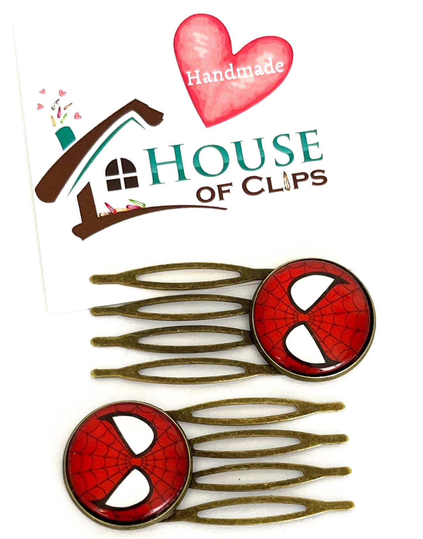 Retro Superhero Hair Combs Pair