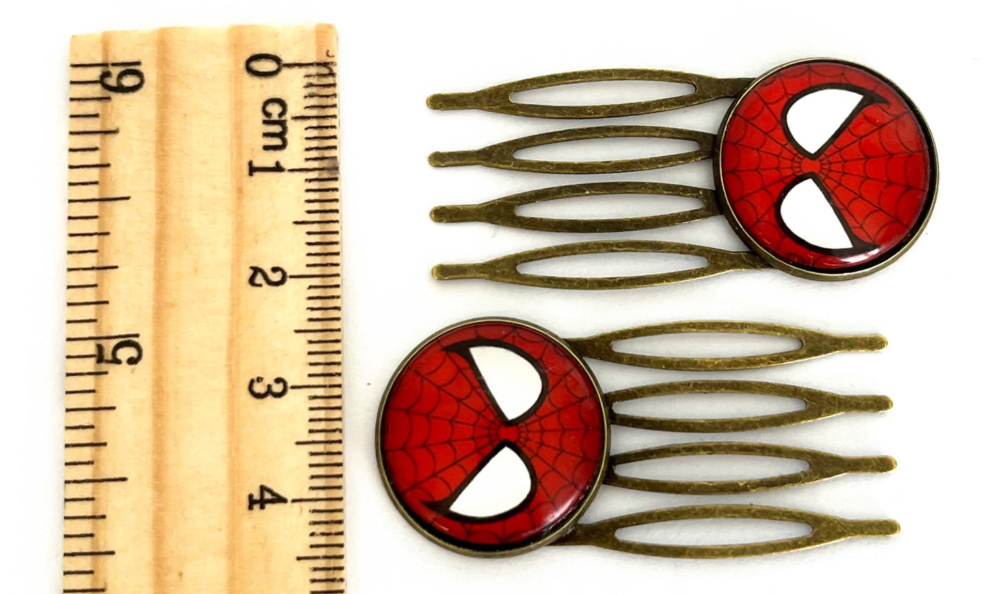 Retro Superhero Hair Combs Pair