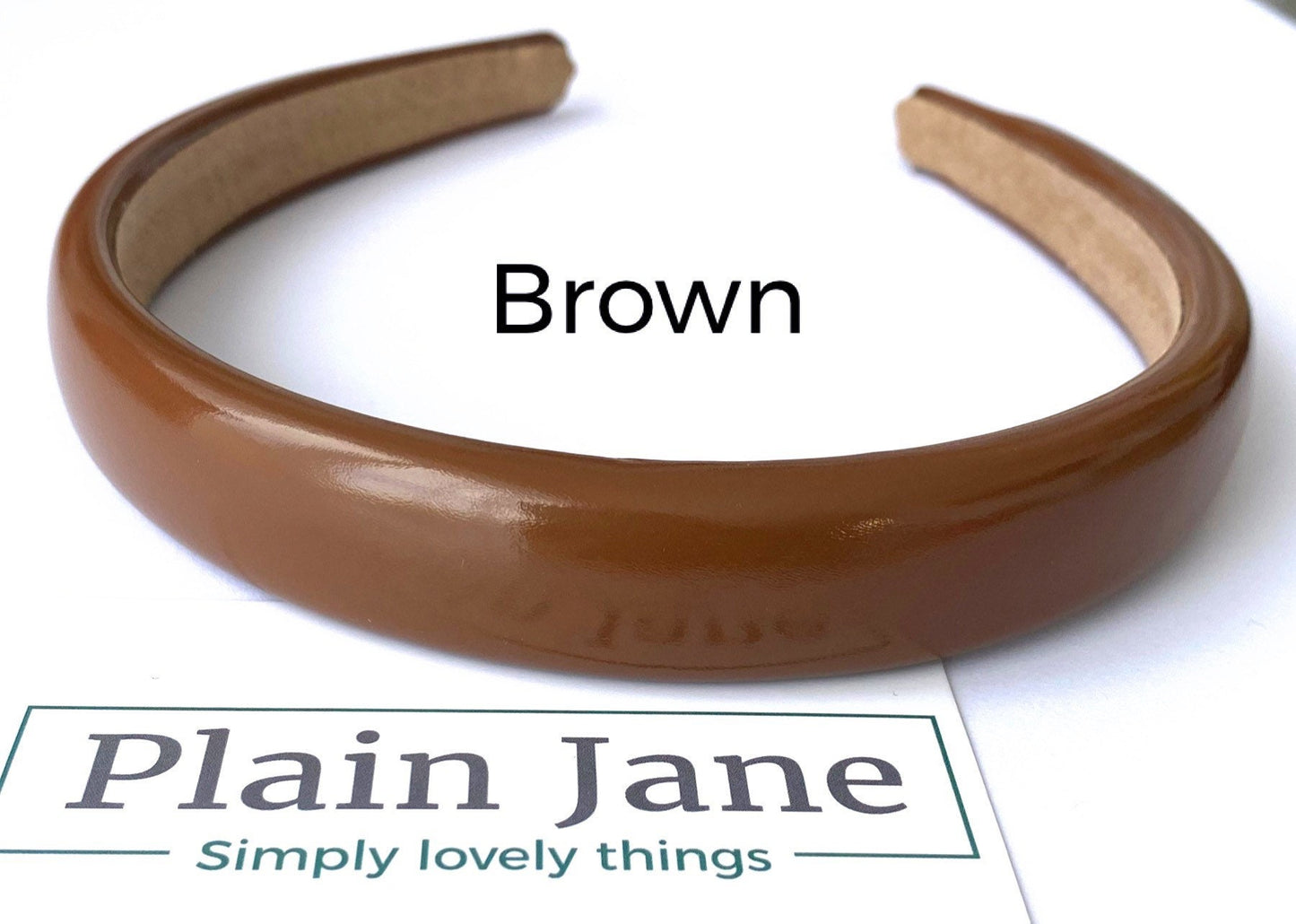 The Grace Kelly Monte Carlo Headband by Plain Jane - Soft Shiny Leather Headband- Ladies Leather and suede Alice Bands - Ladies Headbands