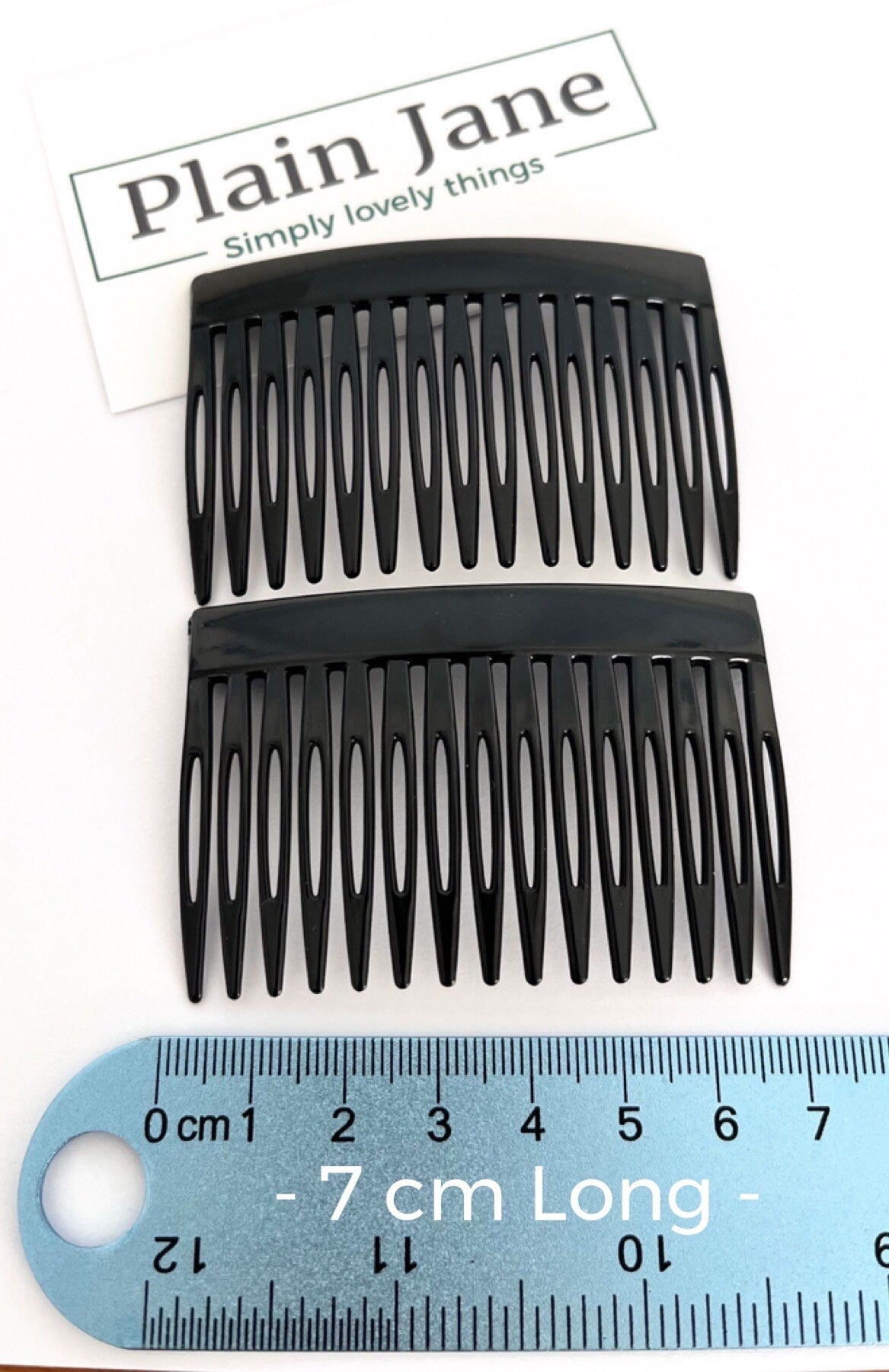 Vintage Hair Combs Set of 2, Retro Side Combs, Strong Hold French Comb, Easy Updo Hair Accessory, Ladies Hair Comb