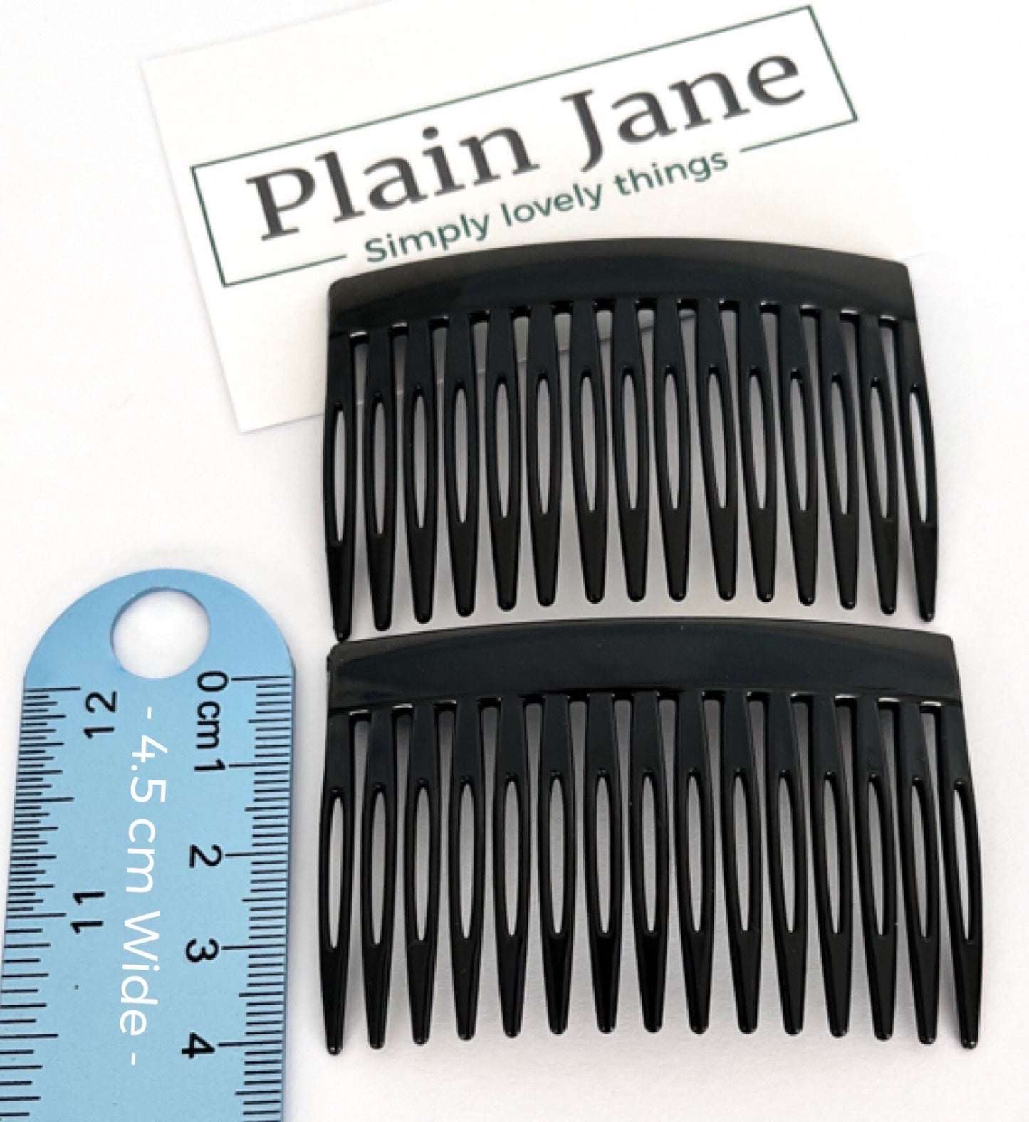 Vintage Hair Combs Set of 2, Retro Side Combs, Strong Hold French Comb, Easy Updo Hair Accessory, Ladies Hair Comb