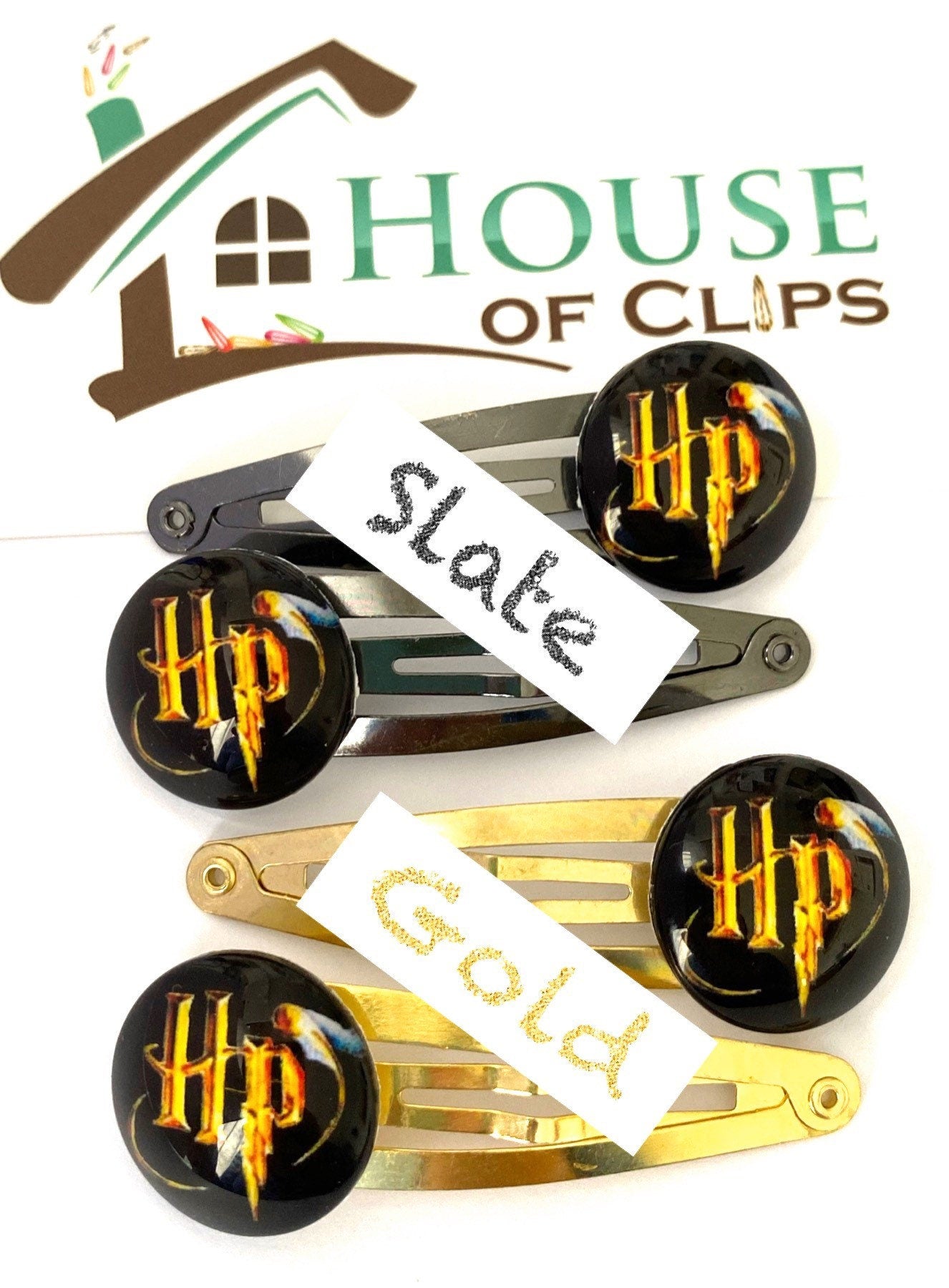 Witch and Wizard Clips x2 - Wizard Hair Clips - Boys and Girls Hair Clips - Harry Potter - Witch Hair Clips - Hermione Granger Gift -
