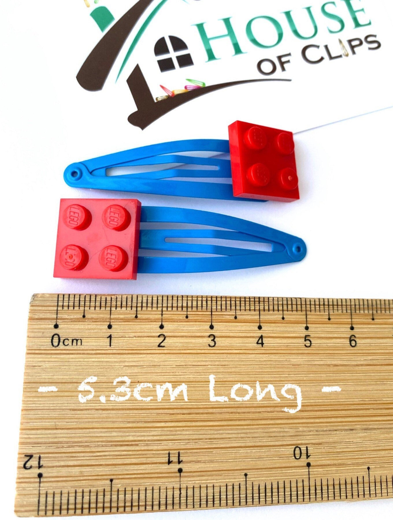 Brick Hair Clips x2: Building Block Snap Clip - 17 Colors