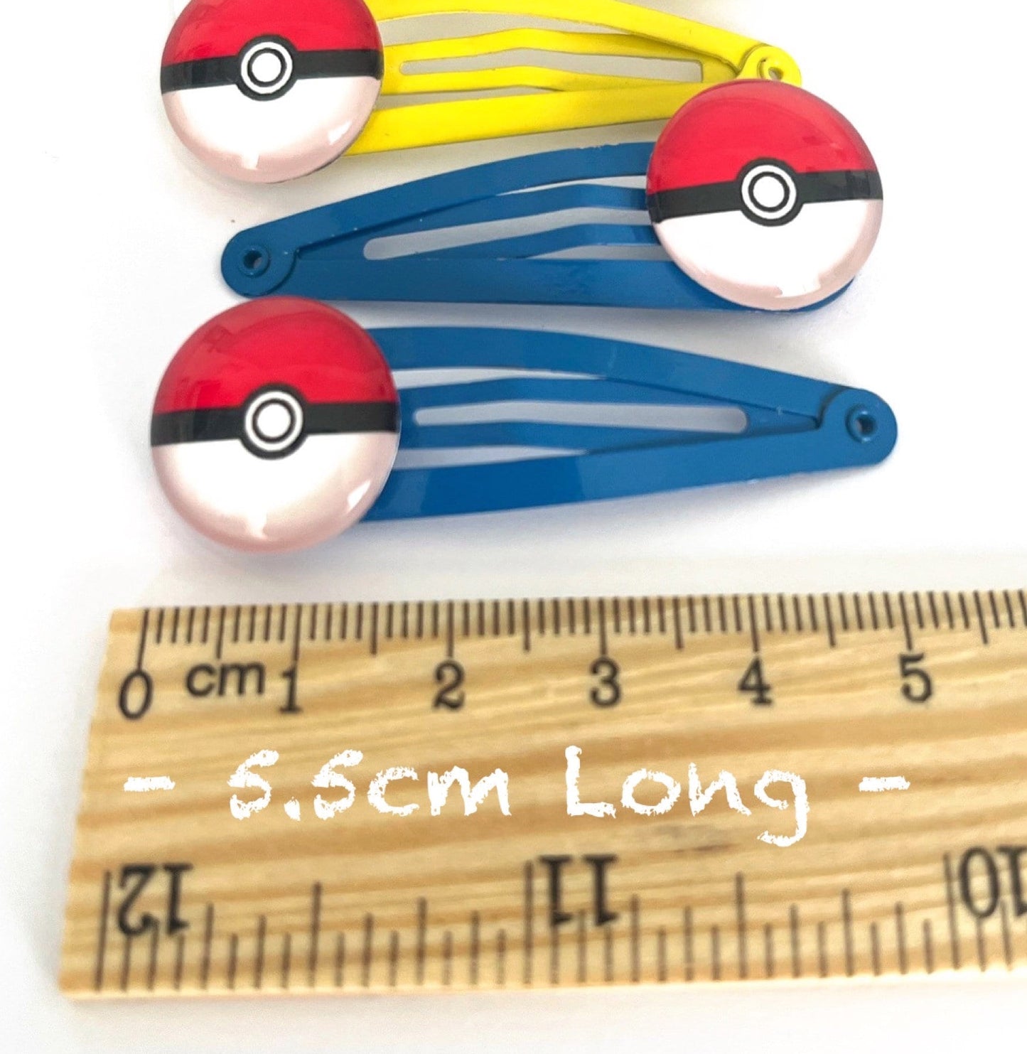 Gaming Hair Clips x2 - Boys Hair Clip - Boys Barrettes - Pokemon Hair Clip - Pikachu Gift - Pokemon Barrettes