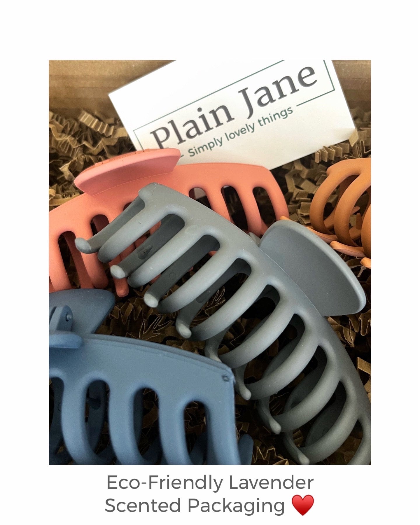 Honeysuckle Hair Claw Reimagined - Plain Jane Clip- Vintage Hair Claw - Resin Plain Hair Clips - Large Strong Hair Claw - Minimalist Claw